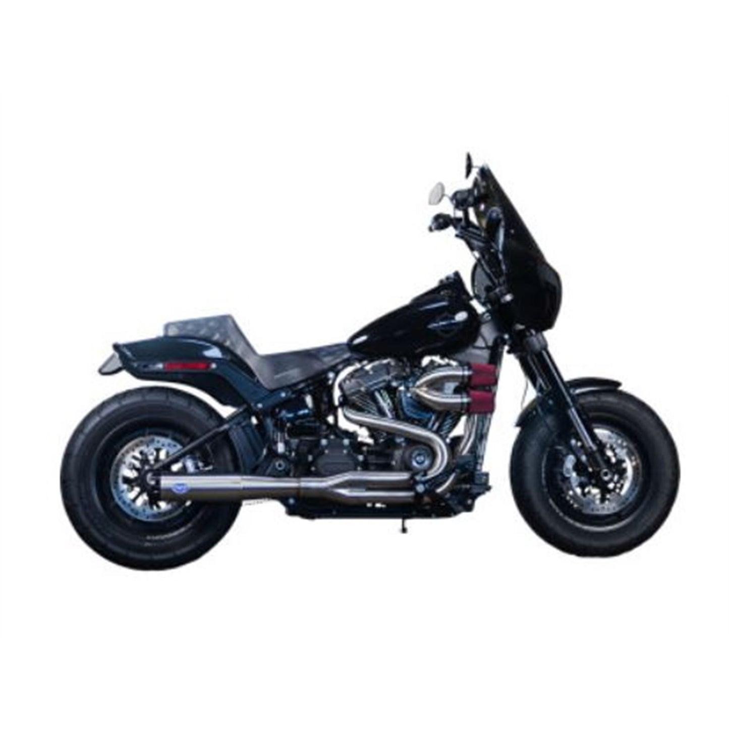 S&S Cycle SuperStreet 2:1 50 State Exhaust System - M8 Softail - Stainless Steel 550-0996B_730694
