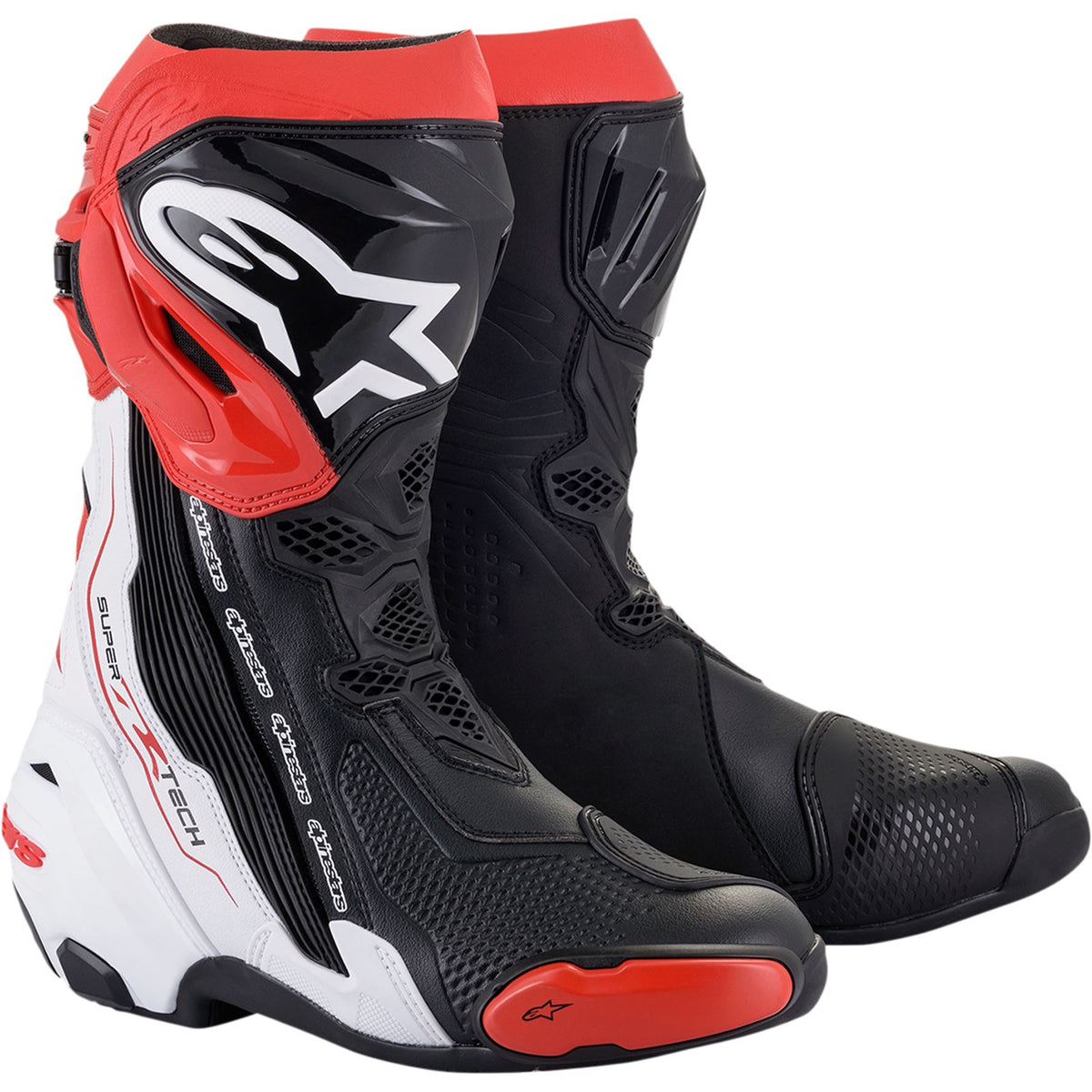 Alpinestars Supertech Boots - Black/White/Red - US 8 / EU 42 [MPN: 2220021-123-42]_1054861