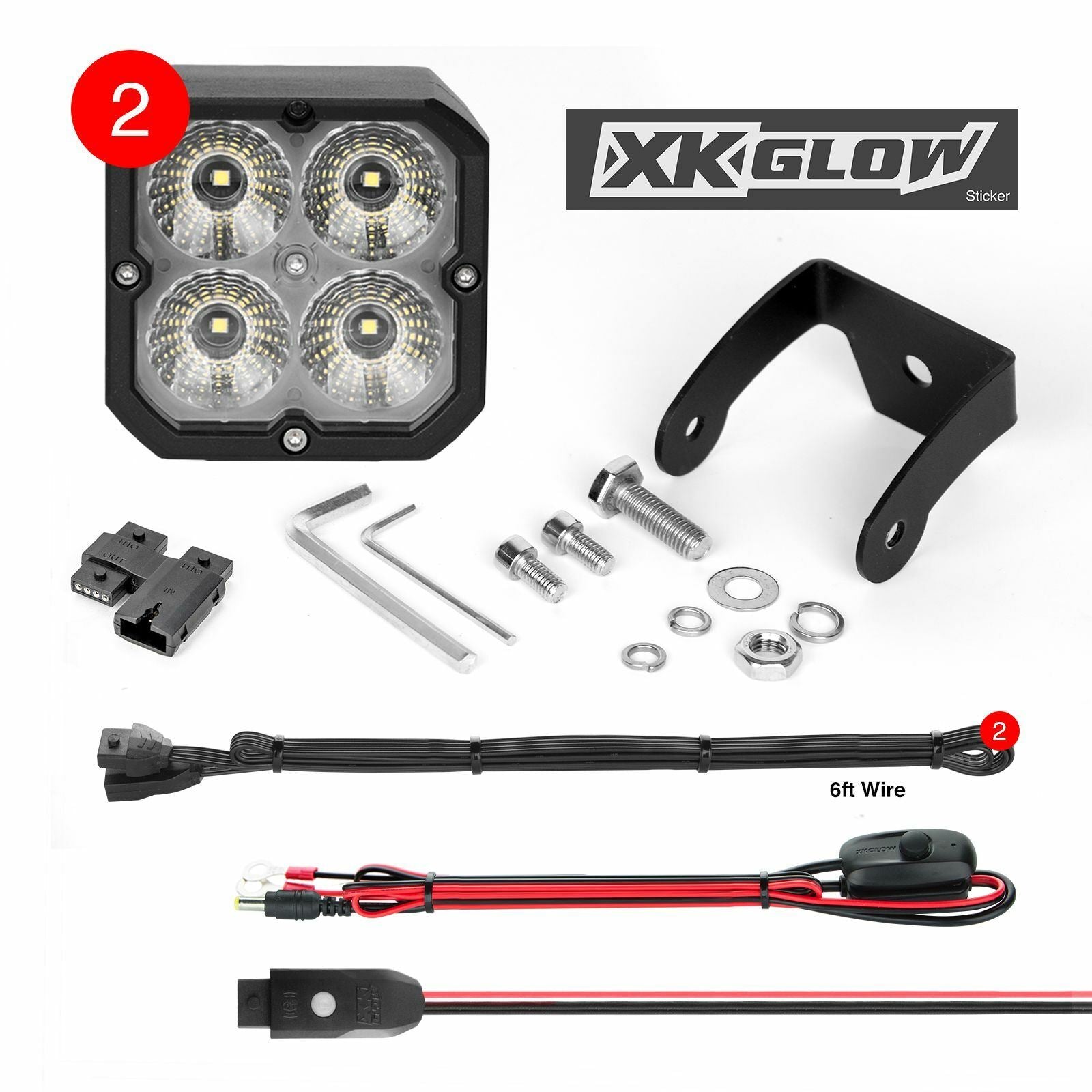 XKGlow Individual C3 Cube Lights With RGB Accent Lighting XK065001-FL_1007418