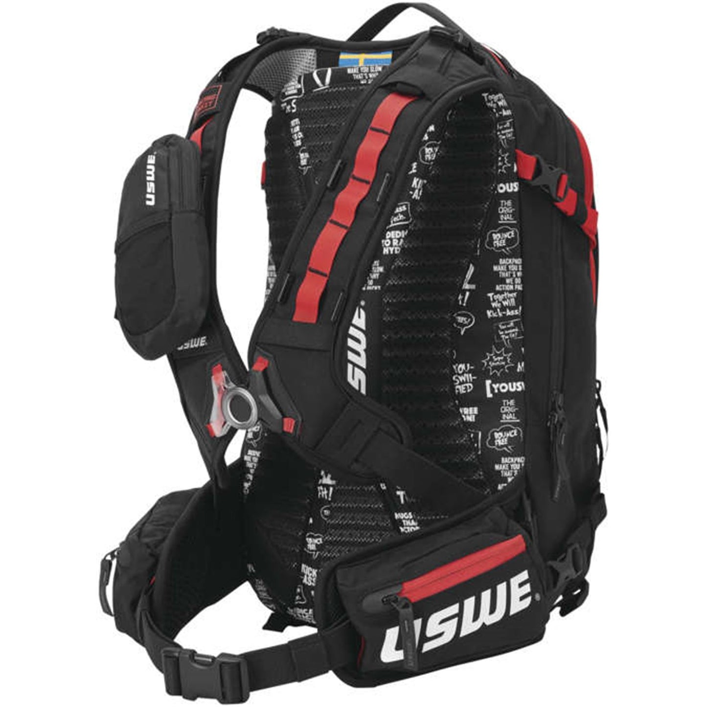 UsWe Core 16 Elite Daypack - Black/Red [MPN: V-2163336]_986312