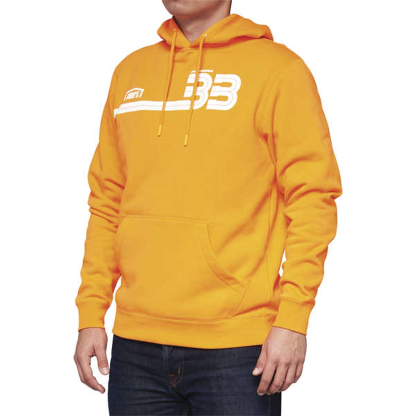 100% BB33 Pullover Kangaroo Pocket Hoodie - Orange - Small BB-36045-476-10_994424