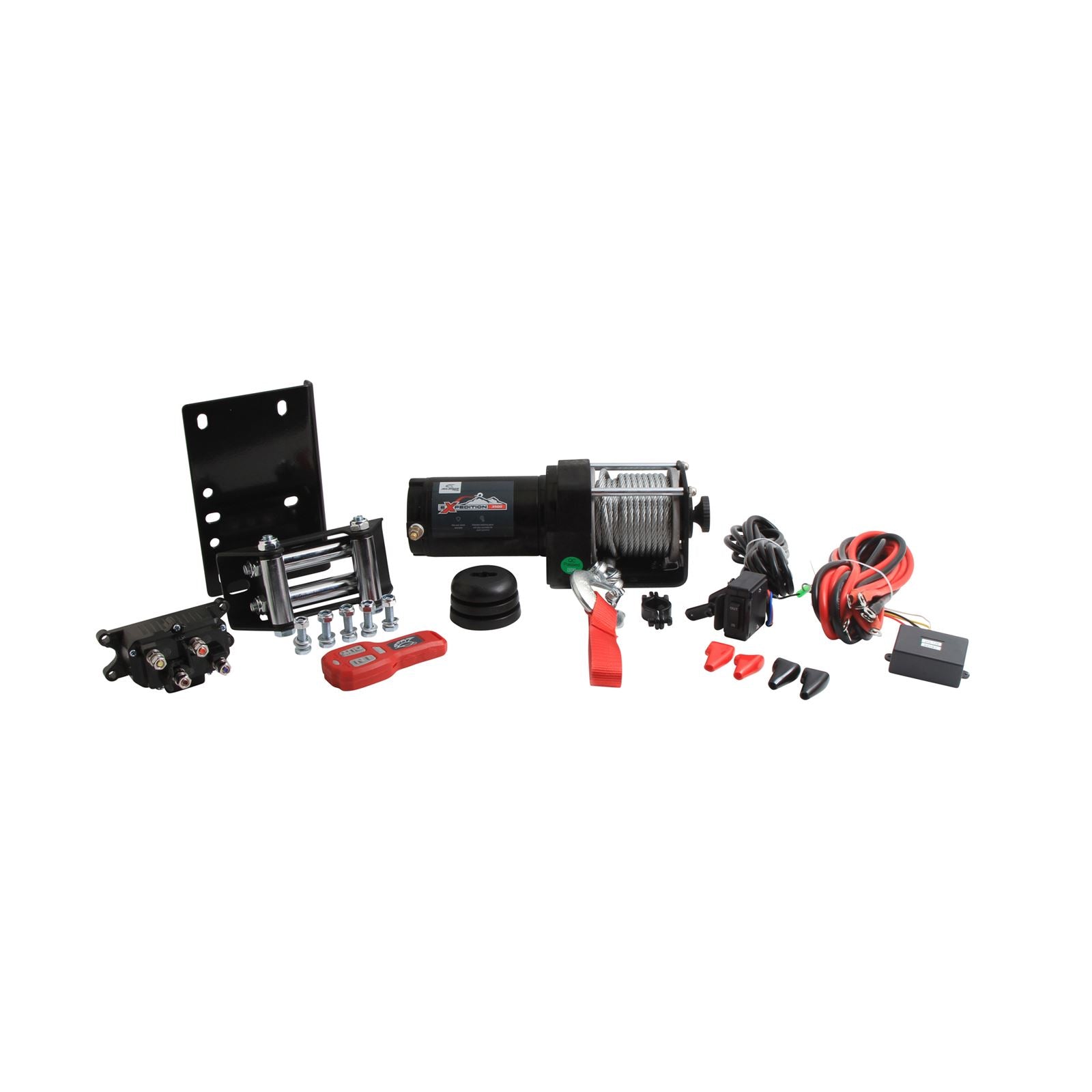 All Balls Expedition Winch 3500LB 2-Bolt Steel Cable with Roller Fairlead 431-01022_882739