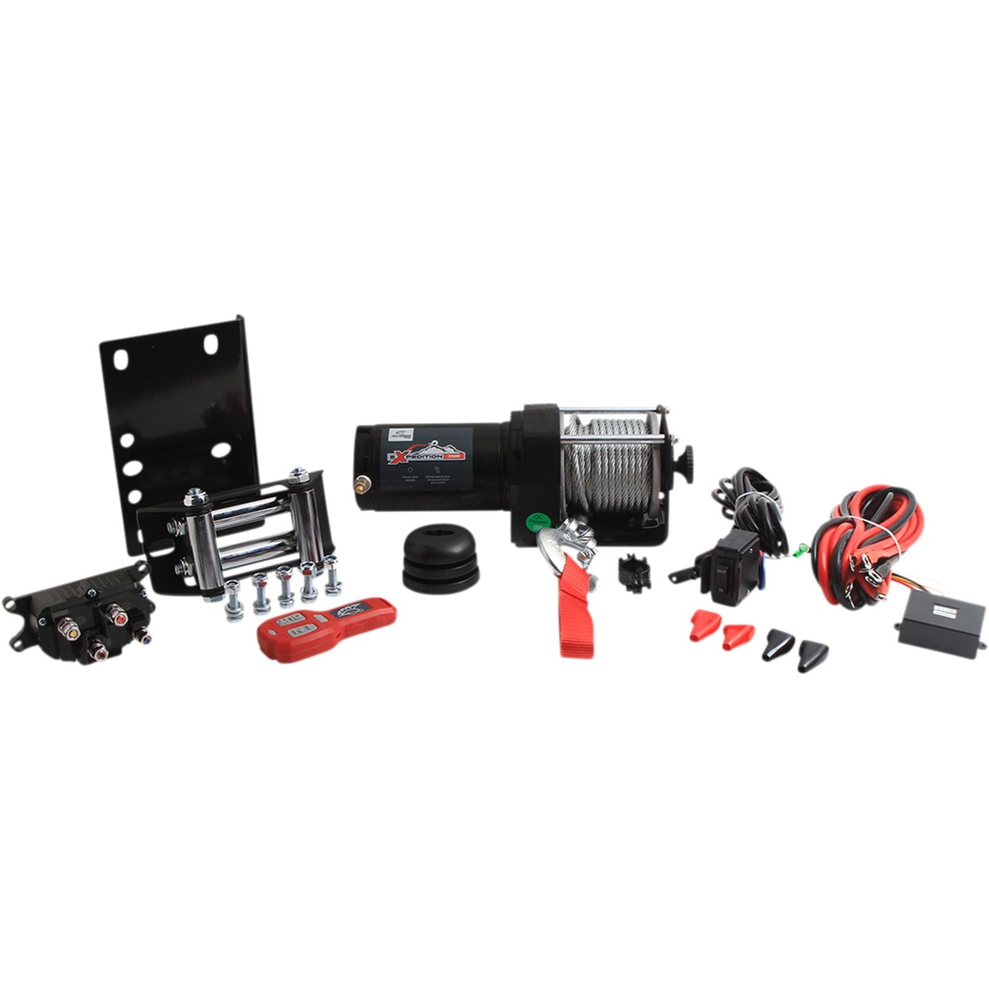 All Balls Expedition Winch 3500LB 2-Bolt Steel Cable with Roller Fairlead 431-01022_1055064