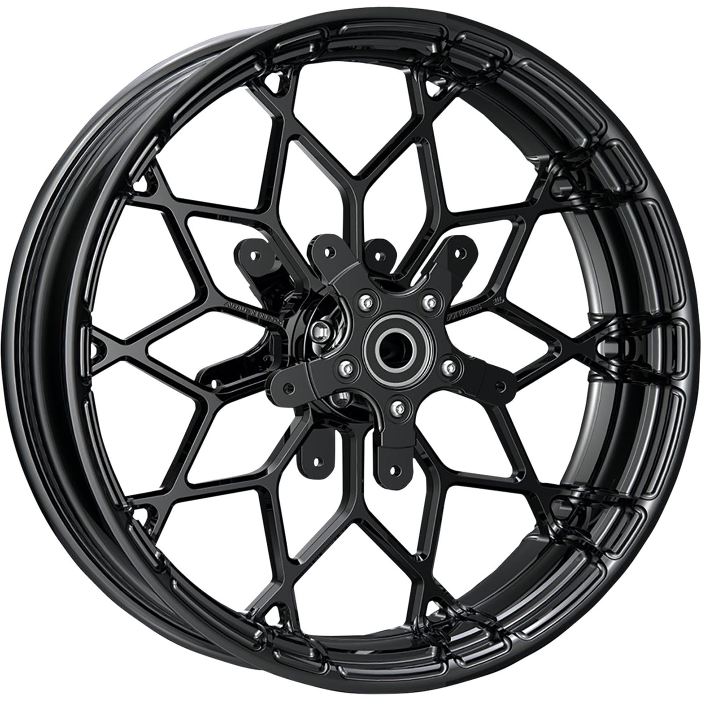 Arlen Ness Wheel - Fat Factory - Forged - Front - Dual Disc - Black - 18x5.5 91-650_1055065