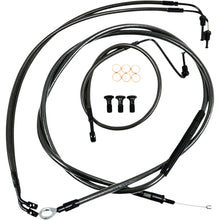 LA Choppers Cable/Brake Line Kit - 18" - 20" Ape Hanger - Midnight [MPN: LA-8154KT-19M]_1055111