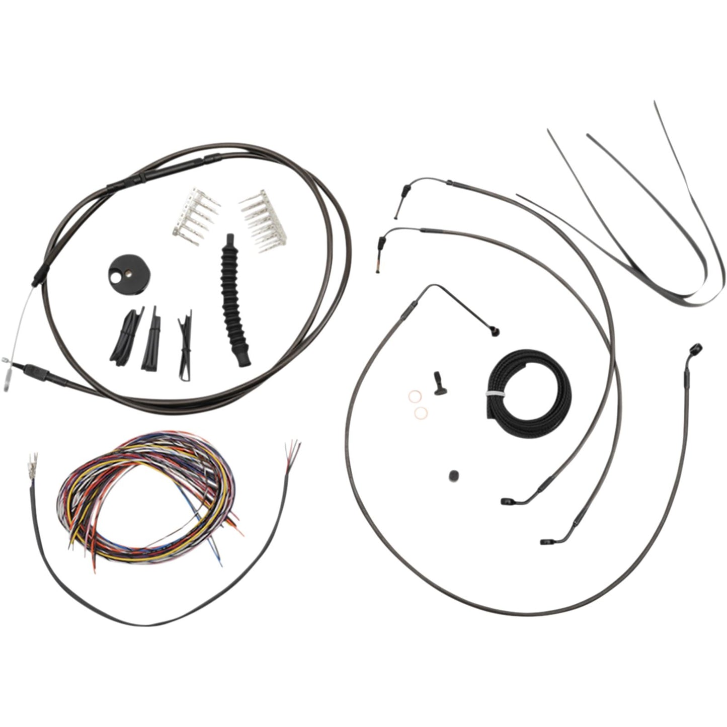 LA Choppers Cable Kit - 15" - 17" Ape Hanger Handlebars - Midnight [MPN: LA-8154KT2-16M]_1055092