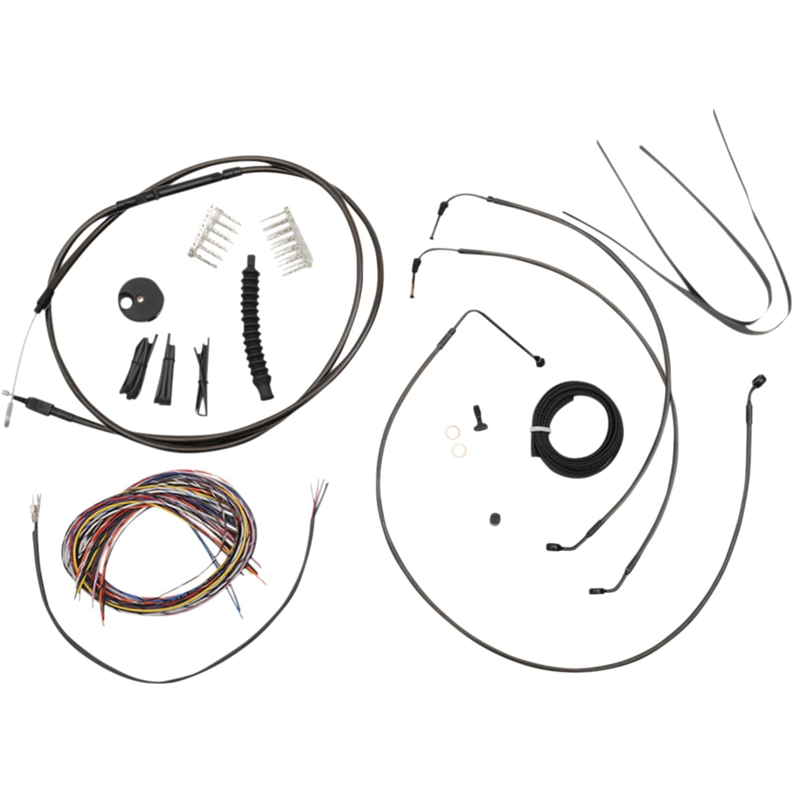 LA Choppers Cable Kit - 15" - 17" Ape Hanger Handlebars - Midnight [MPN: LA-8154KT2-16M]_1055092