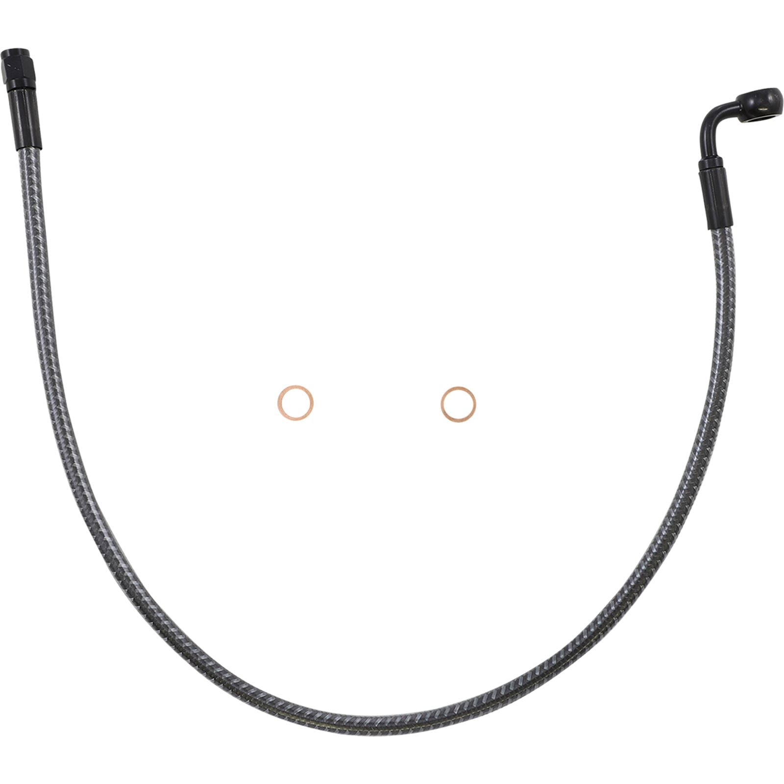 Magnum Brake Line - Front - 10 mm - 90° - 24" - Karbonfibr [MPN: AS77224]_1055259
