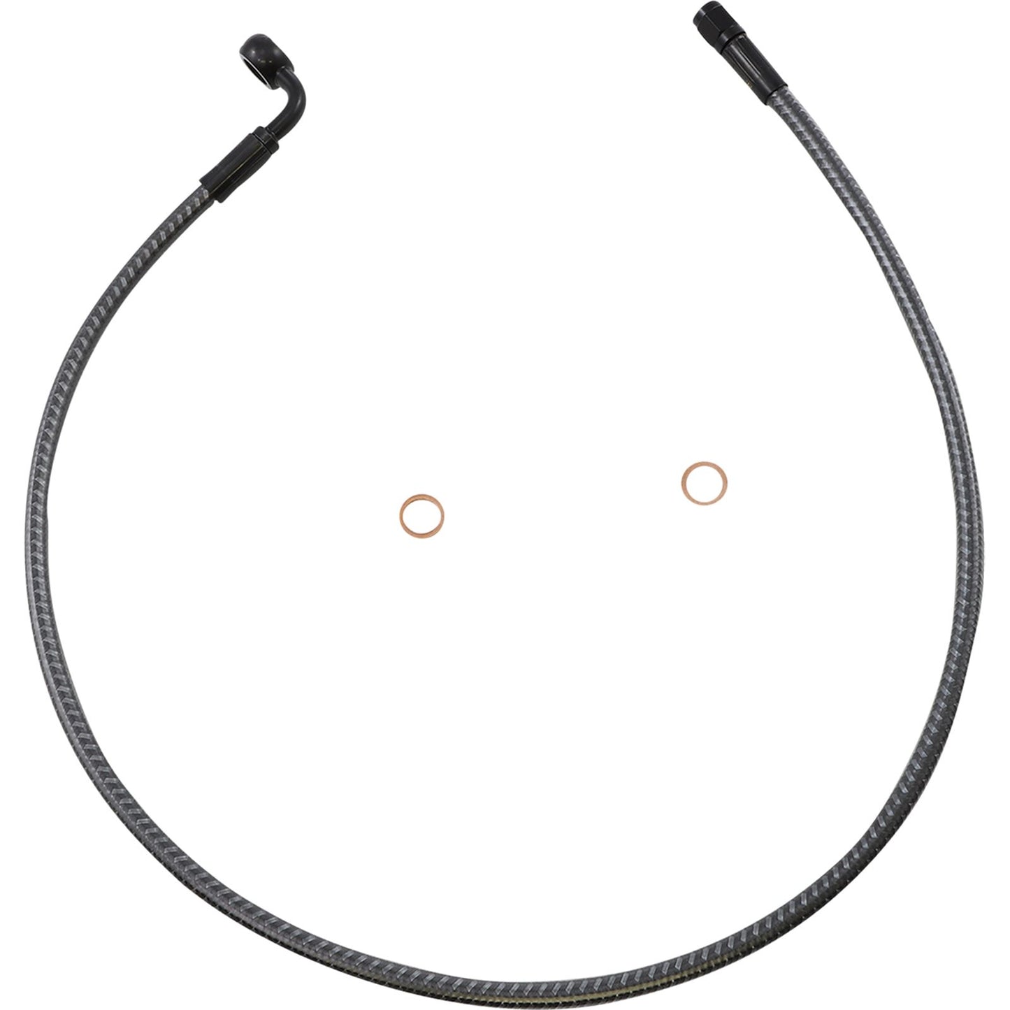 Magnum Brake Line - Front - 10 mm - 90° - 30" - Karbonfibr [MPN: AS77230]_1055262