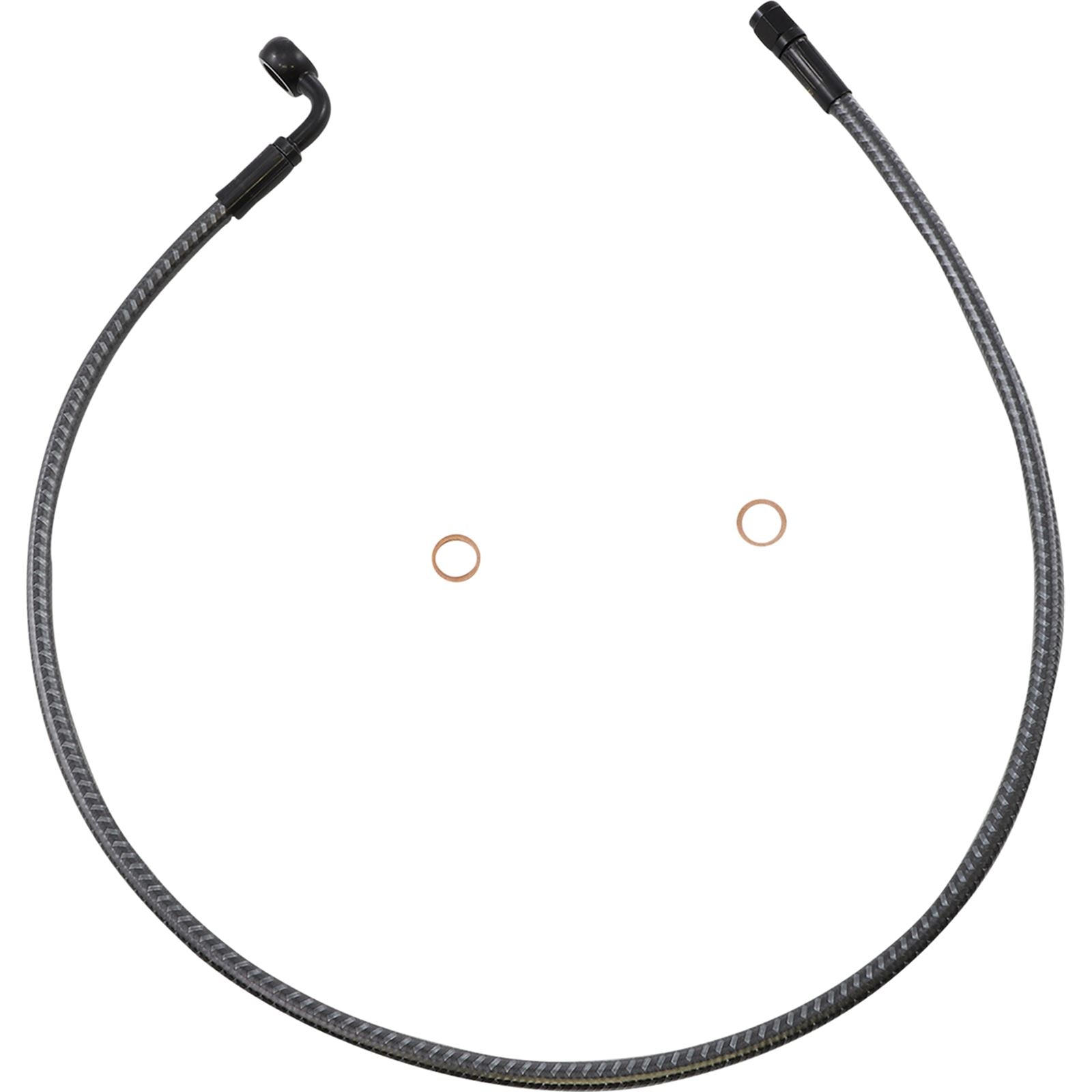 Magnum Brake Line - Front - 10 mm - 90° - 30" - Karbonfibr [MPN: AS77230]_1055262