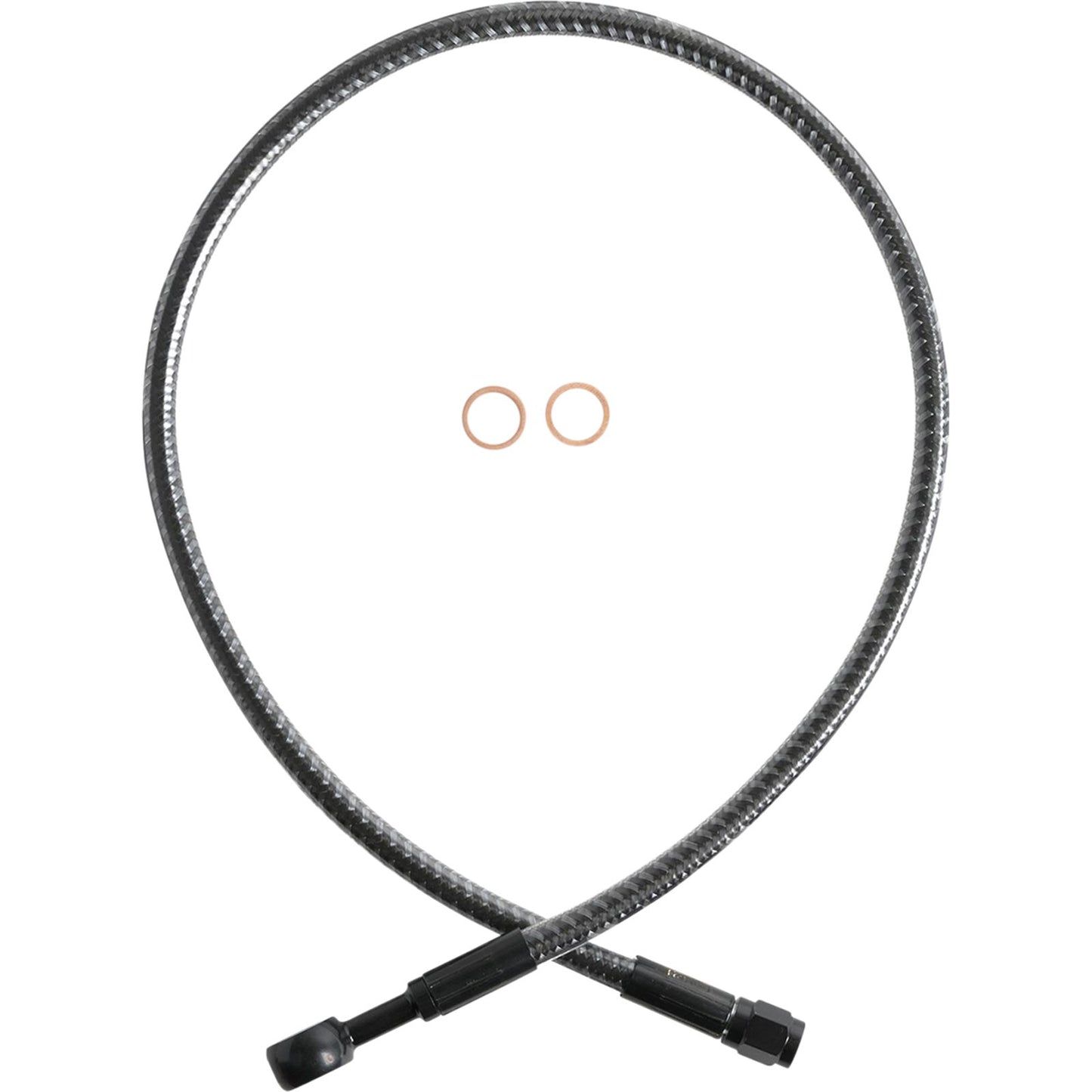 Magnum Brake Line - Front - 10 mm - 180° - 25" - Karbonfibr [MPN: AS77625]_1055263