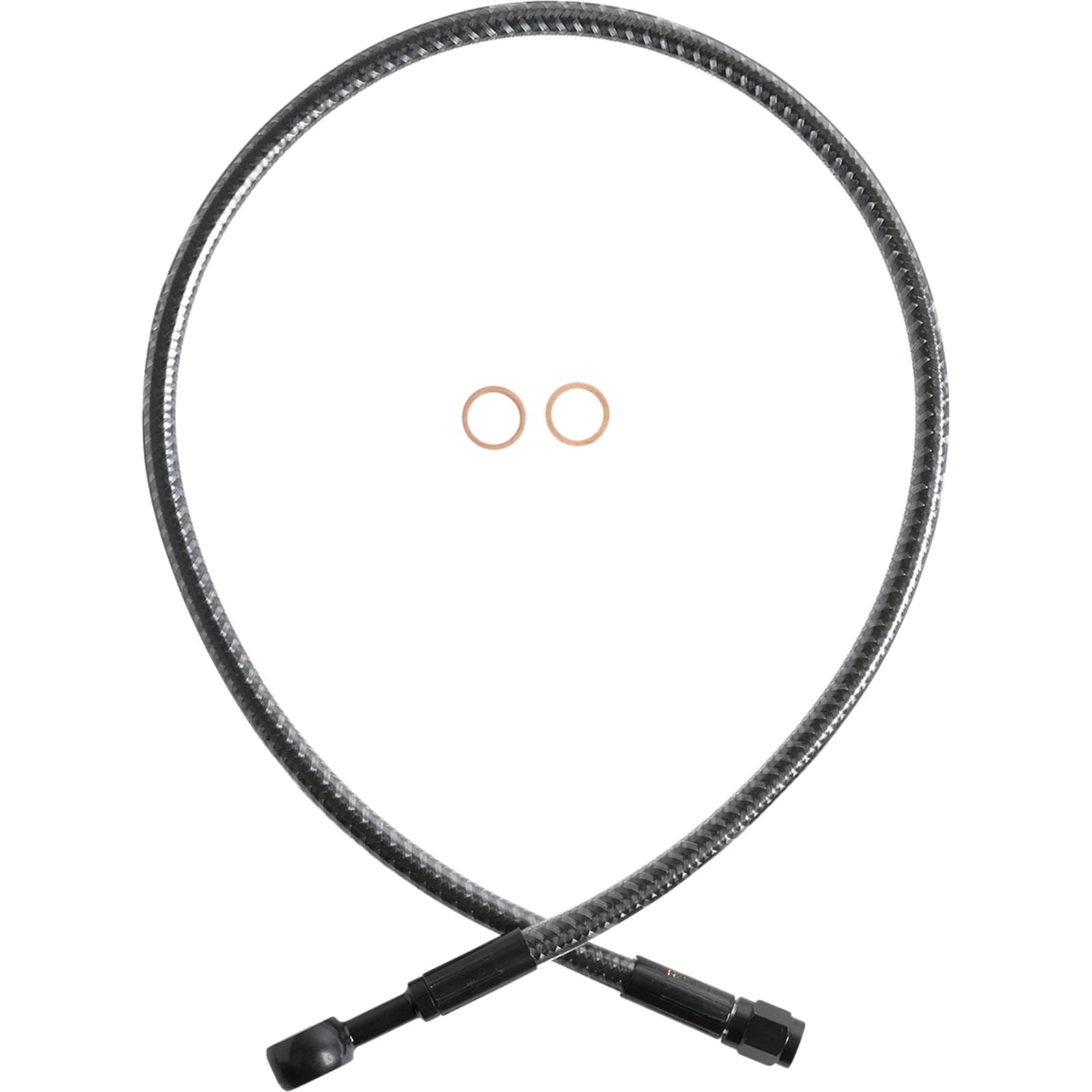 Magnum Brake Line - Front - 10 mm - 180° - 25" - Karbonfibr [MPN: AS77625]_1055263