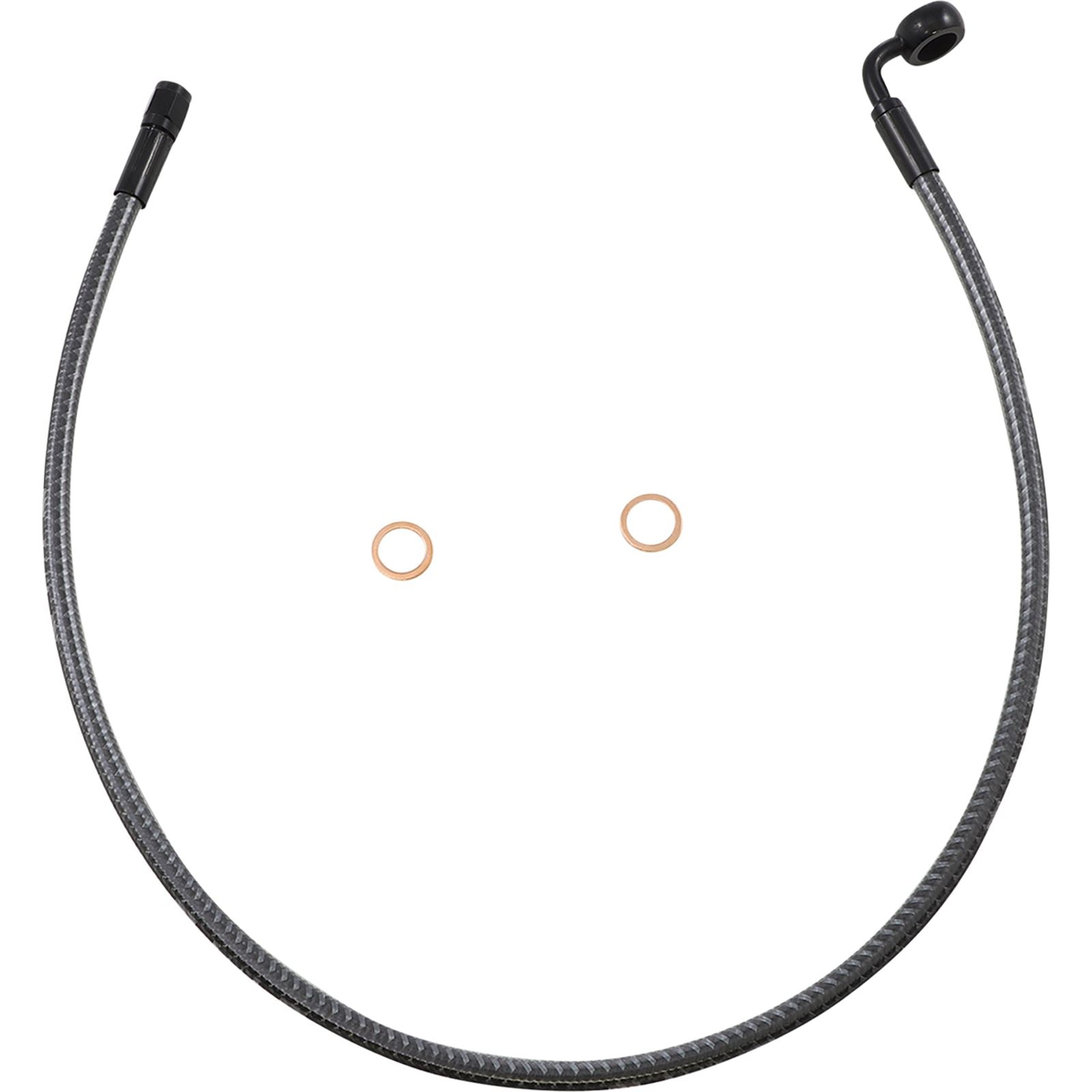 Magnum Brake Line - Front - 12 mm - 90° - 28" - Karbonfiber [MPN: AS778028]_1055244