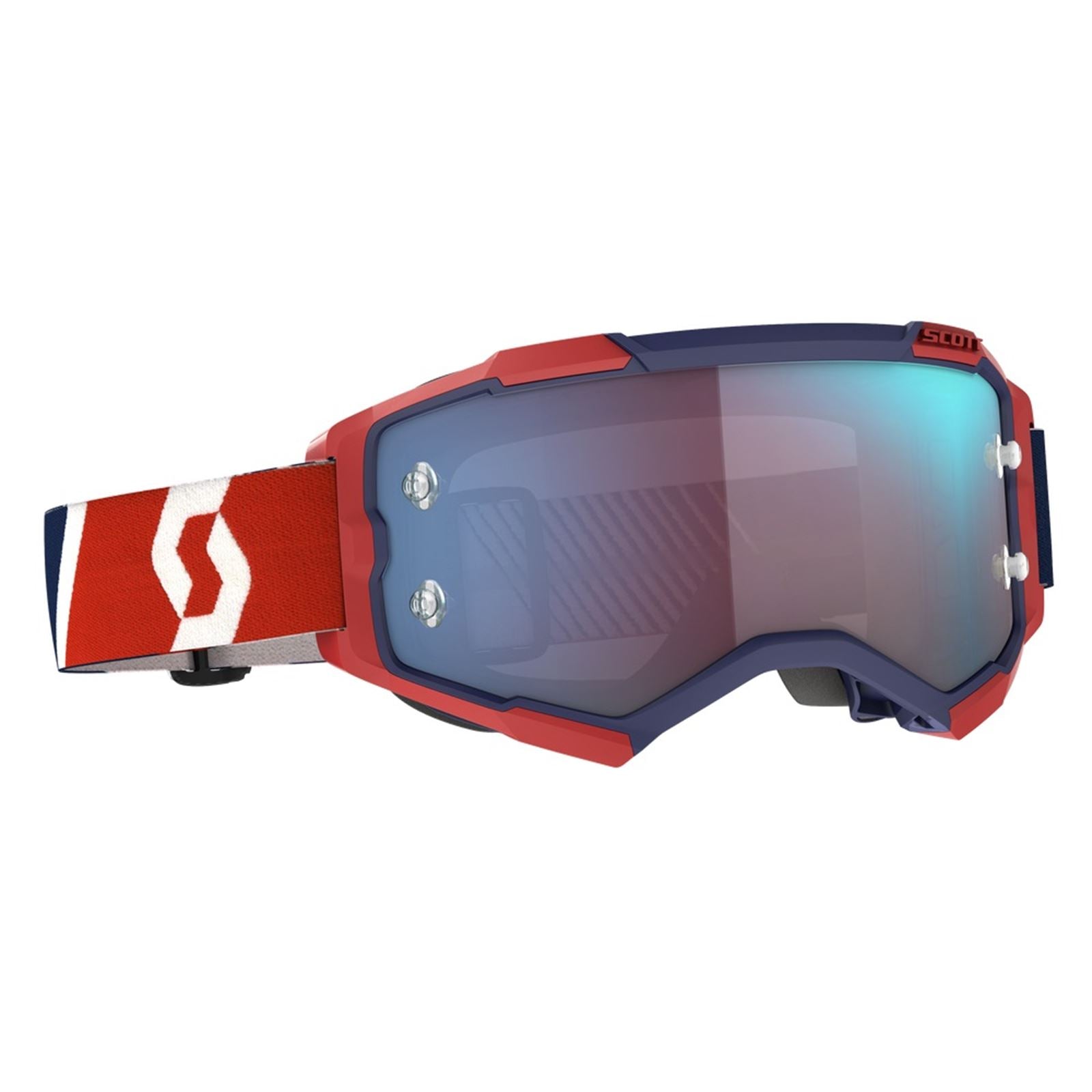 Scott Fury Goggles - Red/Blue with Blue Chrome Works Lens  272828-1228349_859271