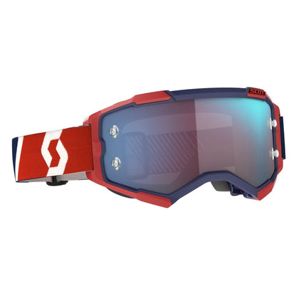 Scott Fury Goggles - Red/Blue with Blue Chrome Works Lens  272828-1228349_859271