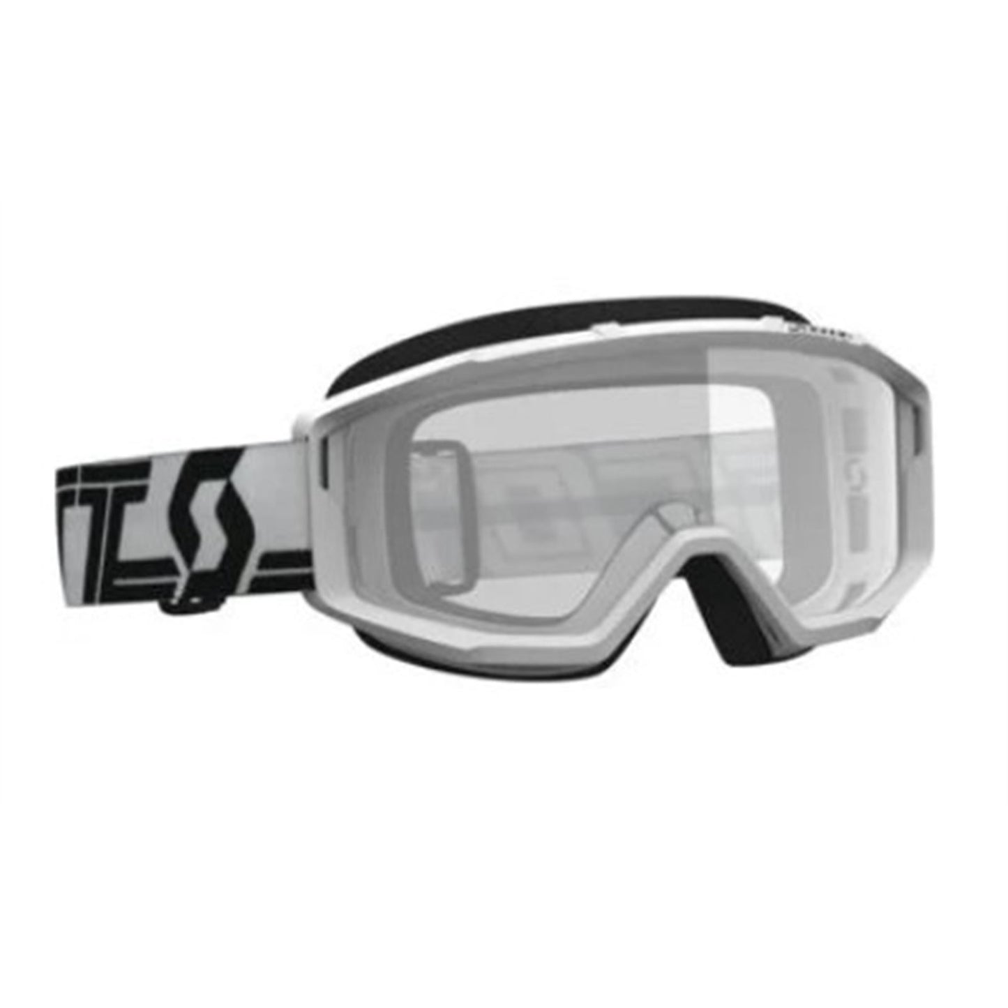 Scott Primal MX Sand/Dust Goggles - - White/Black with Clear Lens 278598-1035043_681211