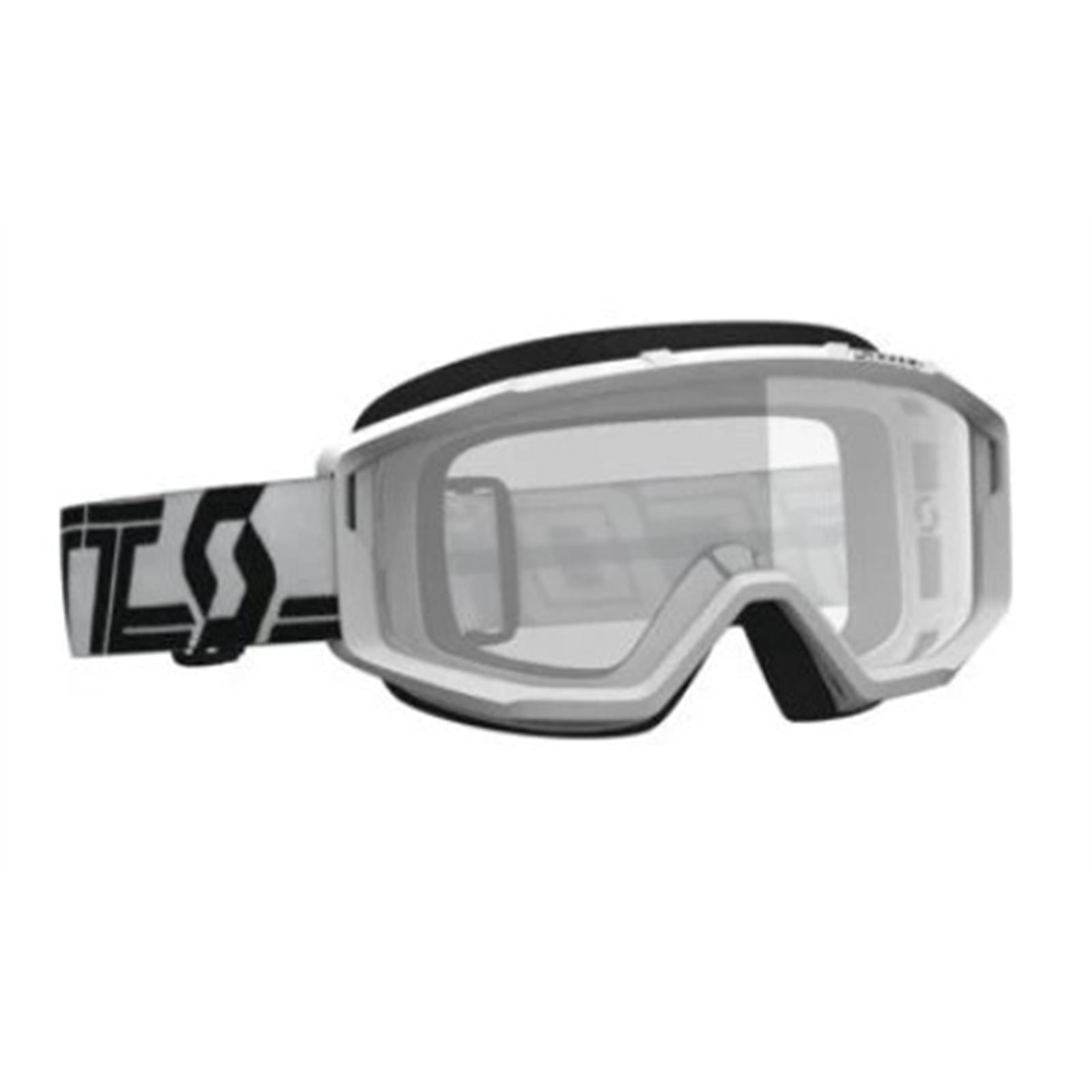 Scott Primal MX Sand/Dust Goggles - - White/Black with Clear Lens [MPN: 278598-1035043]_681211