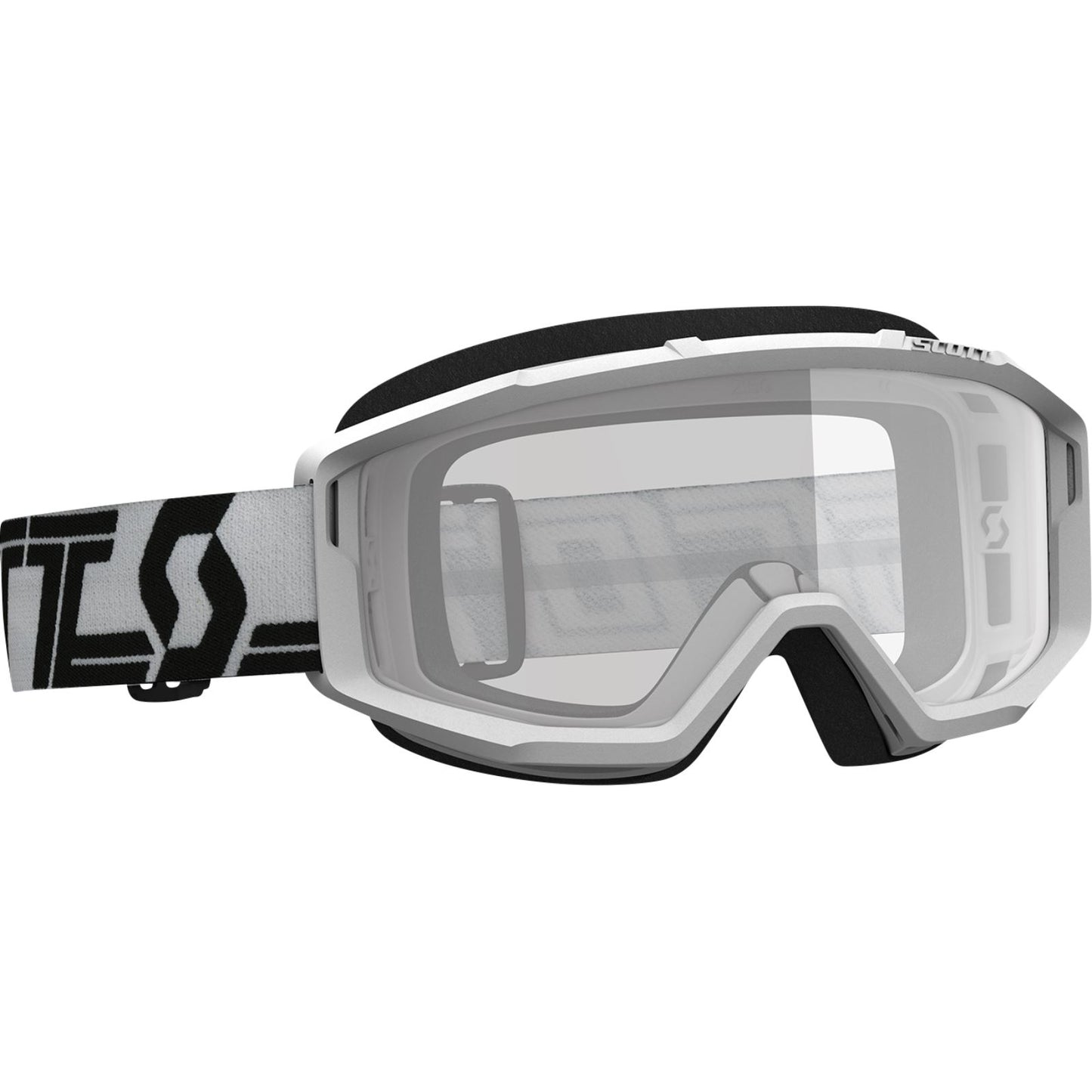 Scott Primal MX Sand/Dust Goggles - - White/Black with Clear Lens [MPN: 278598-1035043]_1142477