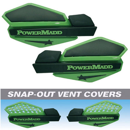 Powermadd Star Series Handguards - Green/Black 34203_590822