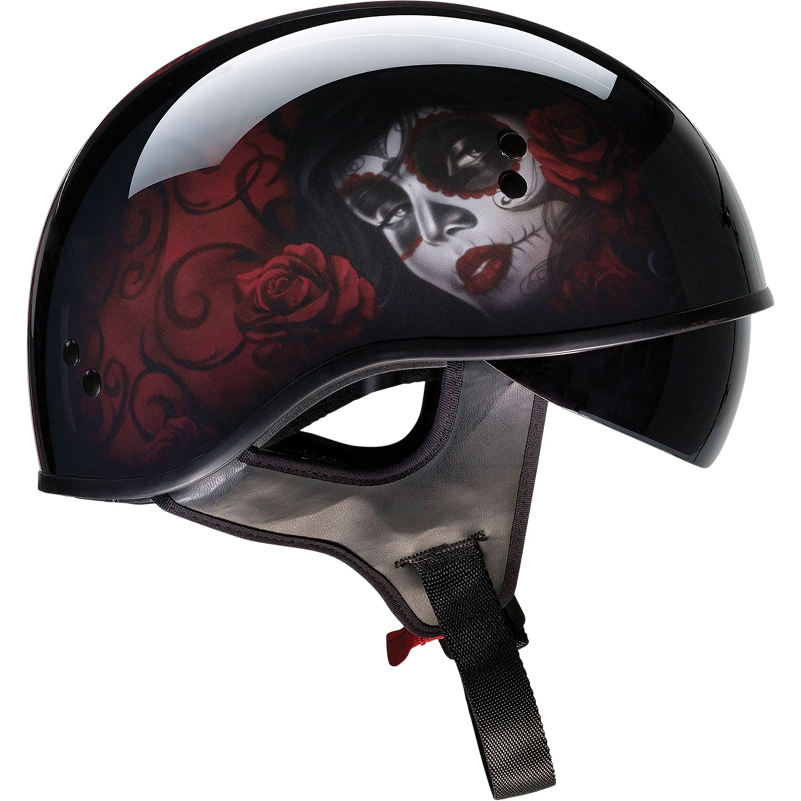 Z1R Vagrant Helmet - Red Catrina - Black/Red_1016369
