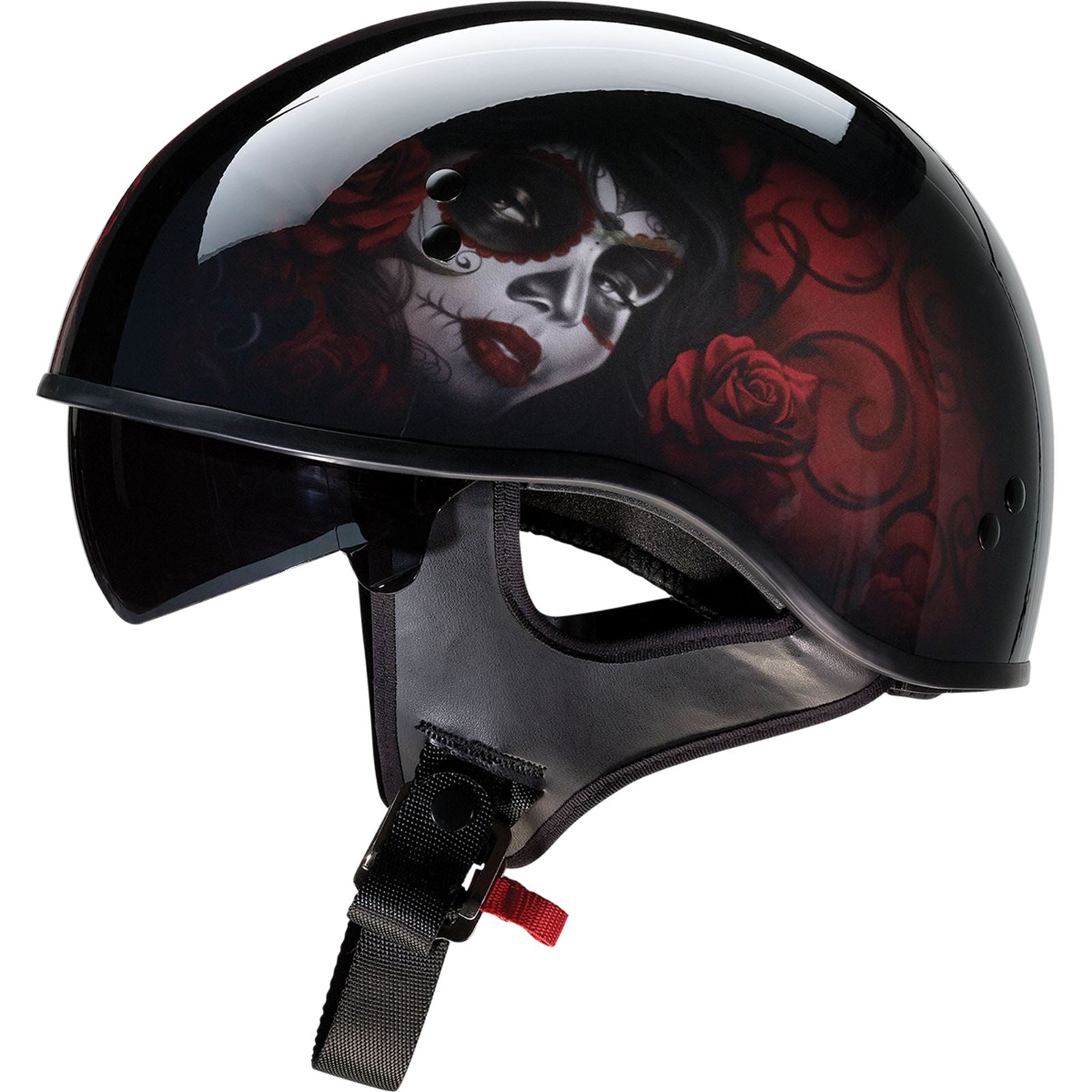 Z1R Vagrant Helmet - Red Catrina - Black/Red - Large 0103-1316_1016435