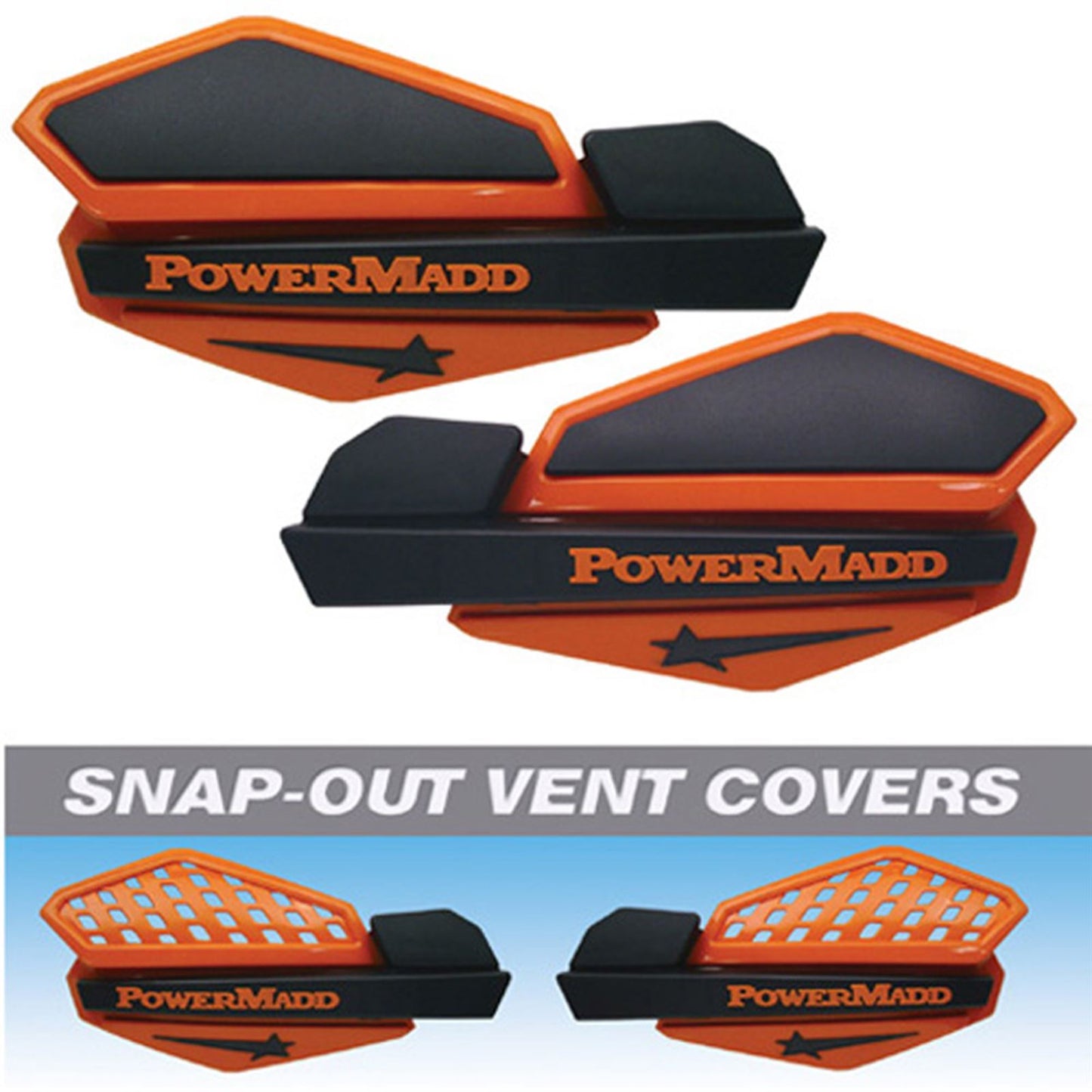 Powermadd Star Series Handguards - Orange/Black 34205_590825