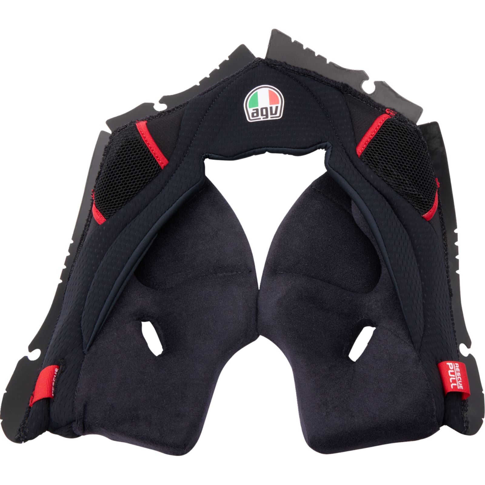 Pista GP RR Cheek Pads - Black/Red - XL_1368457