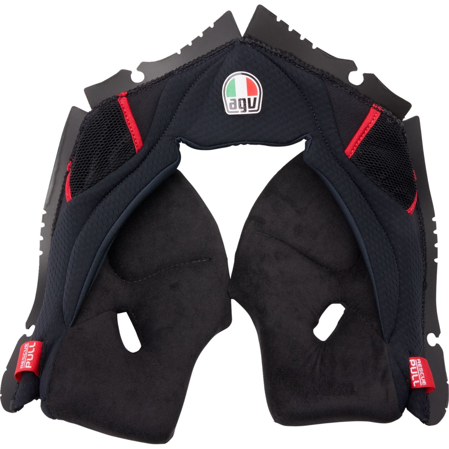 AGV Helmets Pista GP RR Cheek Pads - Black/Red_1368435