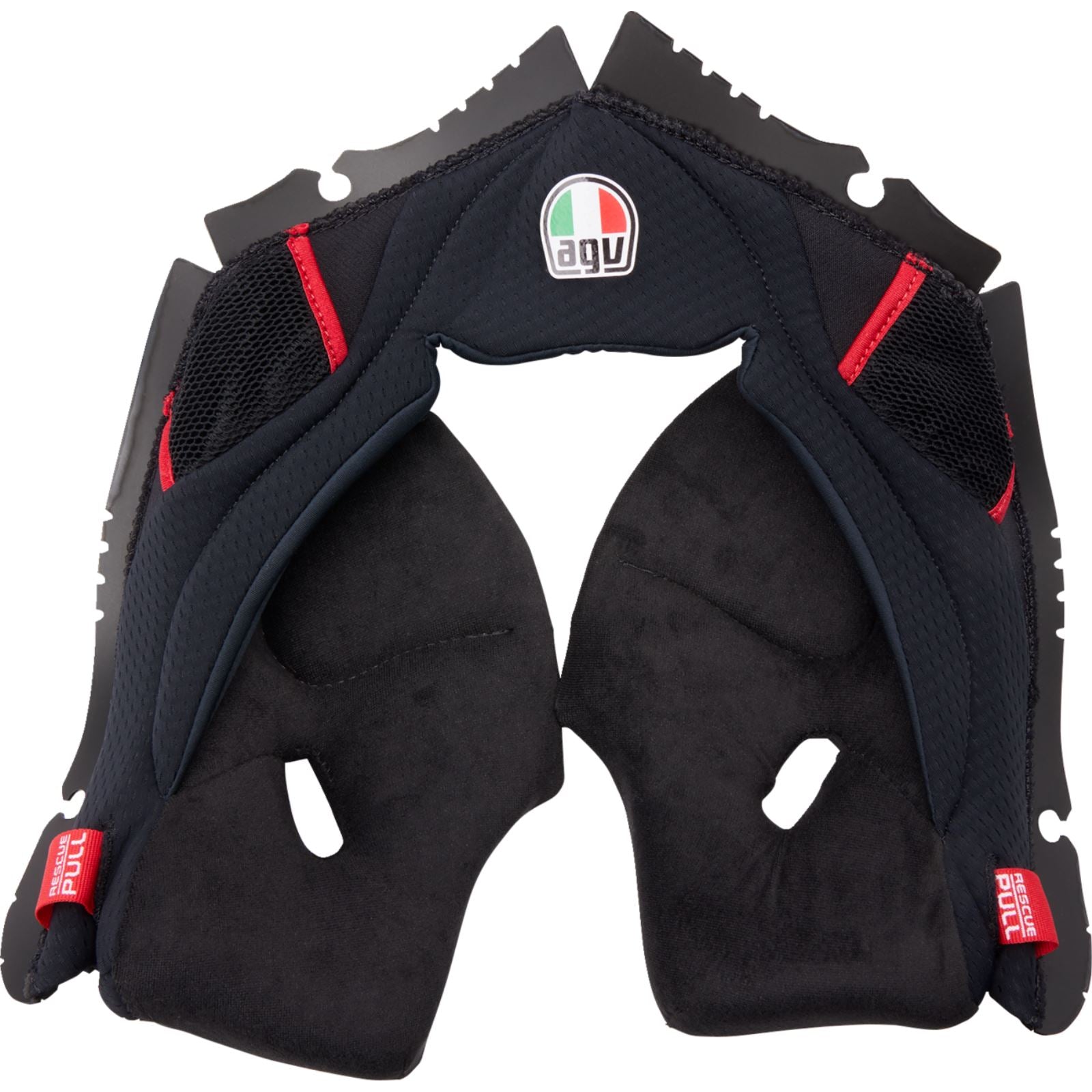 AGV Helmets Pista GP RR Cheek Pads - Black/Red_1368435