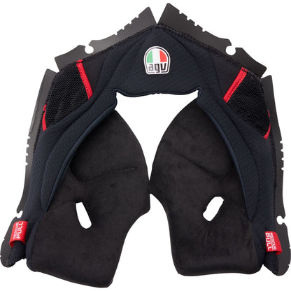 AGV Helmets Pista GP RR Cheek Pads - Black/Red_1368435
