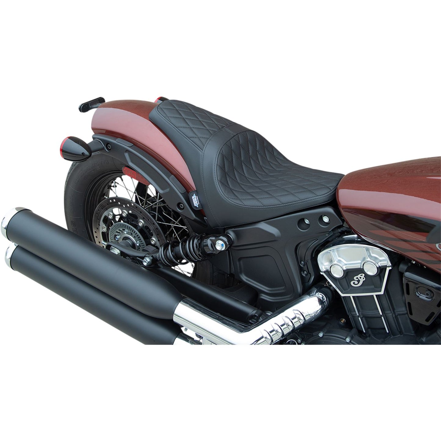 Drag Specialties 3/4 Solo Seat - Diamond - Black 0810-2255_1018405