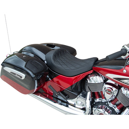 Drag Specialties Solo Seat - Double Diamond - Black - Chief 0810-2267_1018373