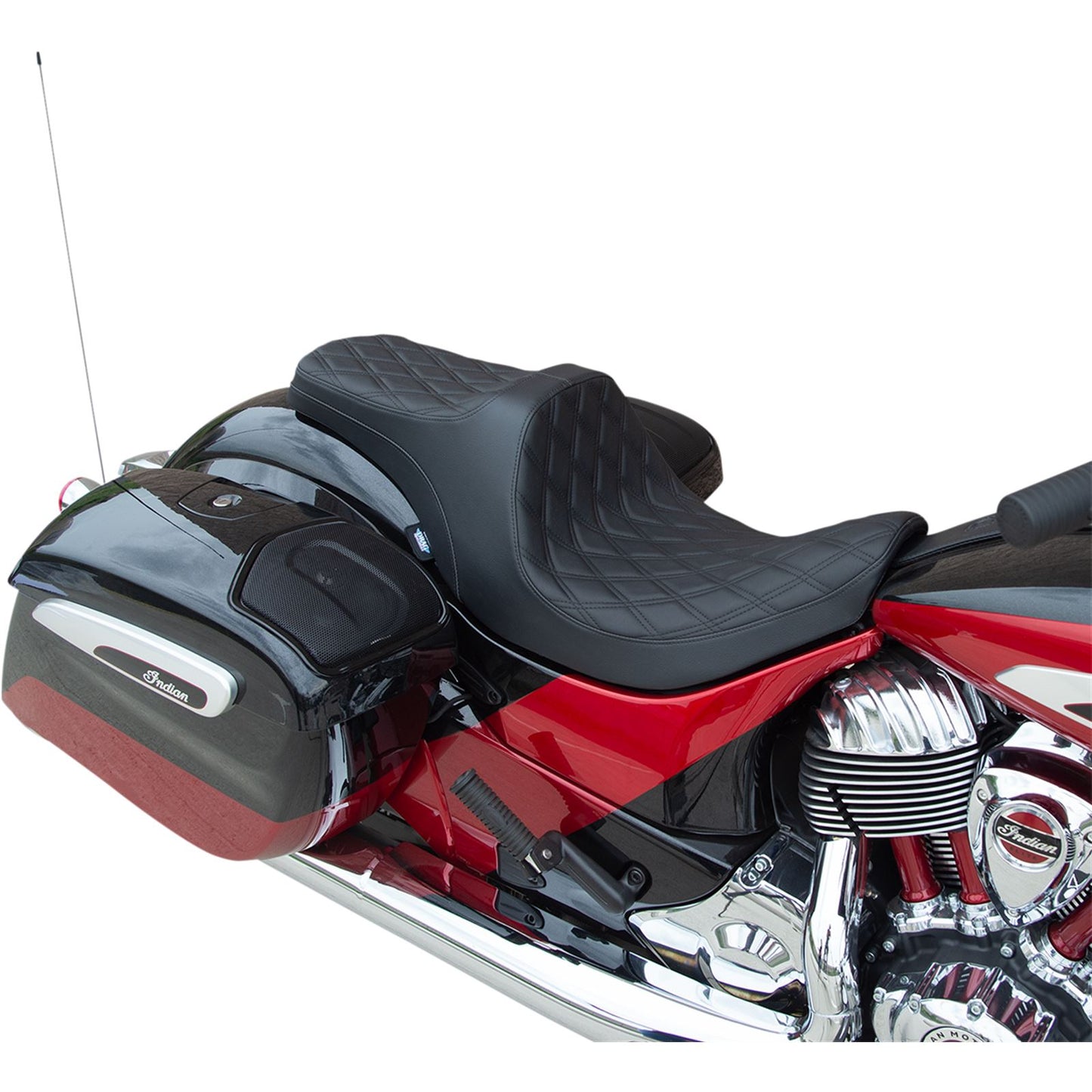 Drag Specialties Predator III Seat - Forward Positioning - Double Diamond - Black 0810-2270_1018376