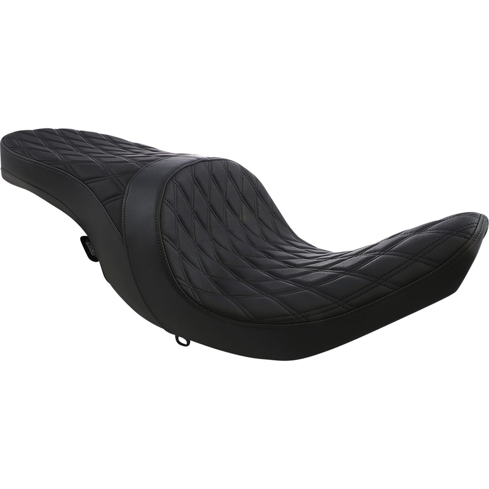 Drag Specialties Low Profile Touring Seat - Double Diamond - Black - Vinyl 0810-2273_1011708