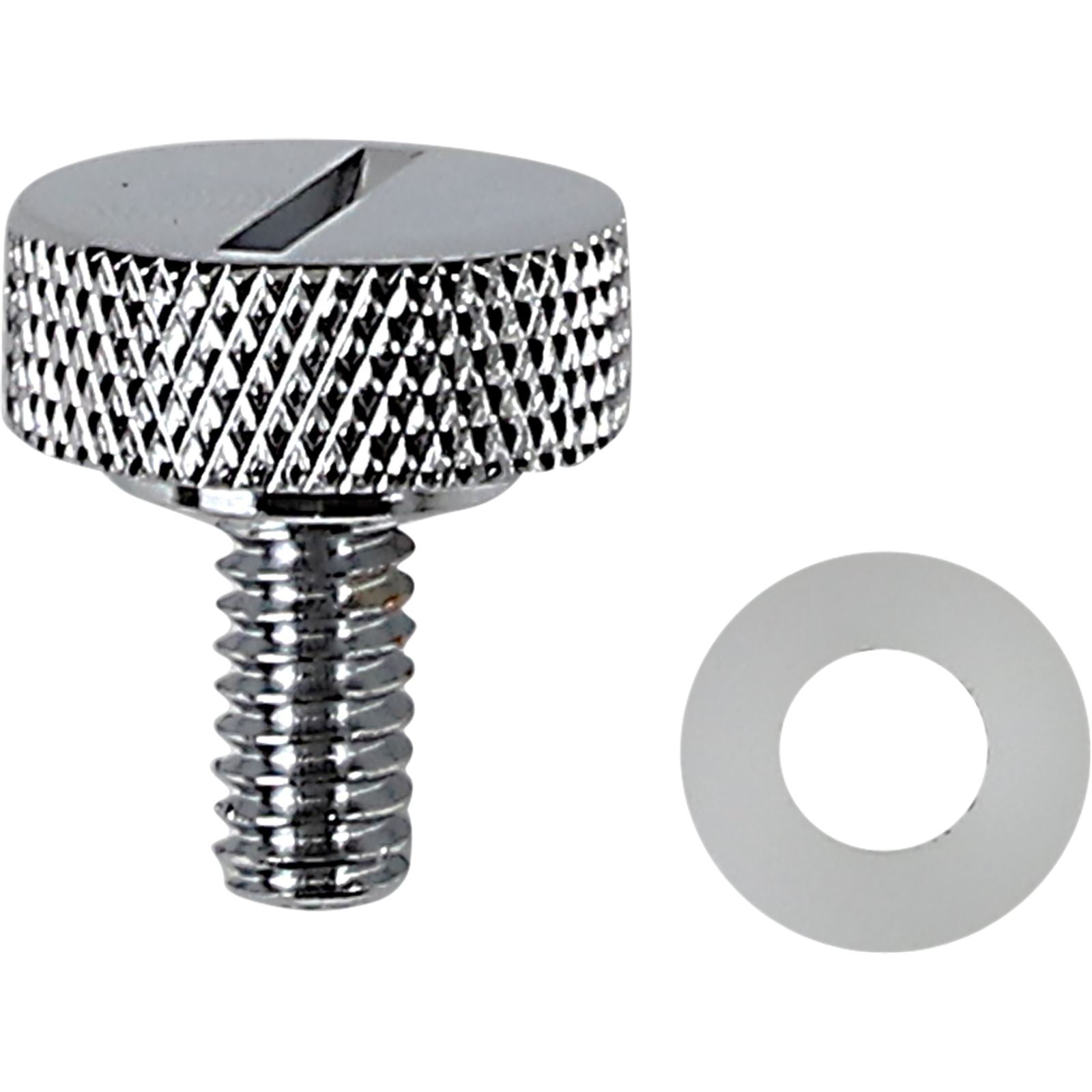 Drag Specialties Seat Knob - Chrome - Slotted - 1/4-20 0820-0146_1012705