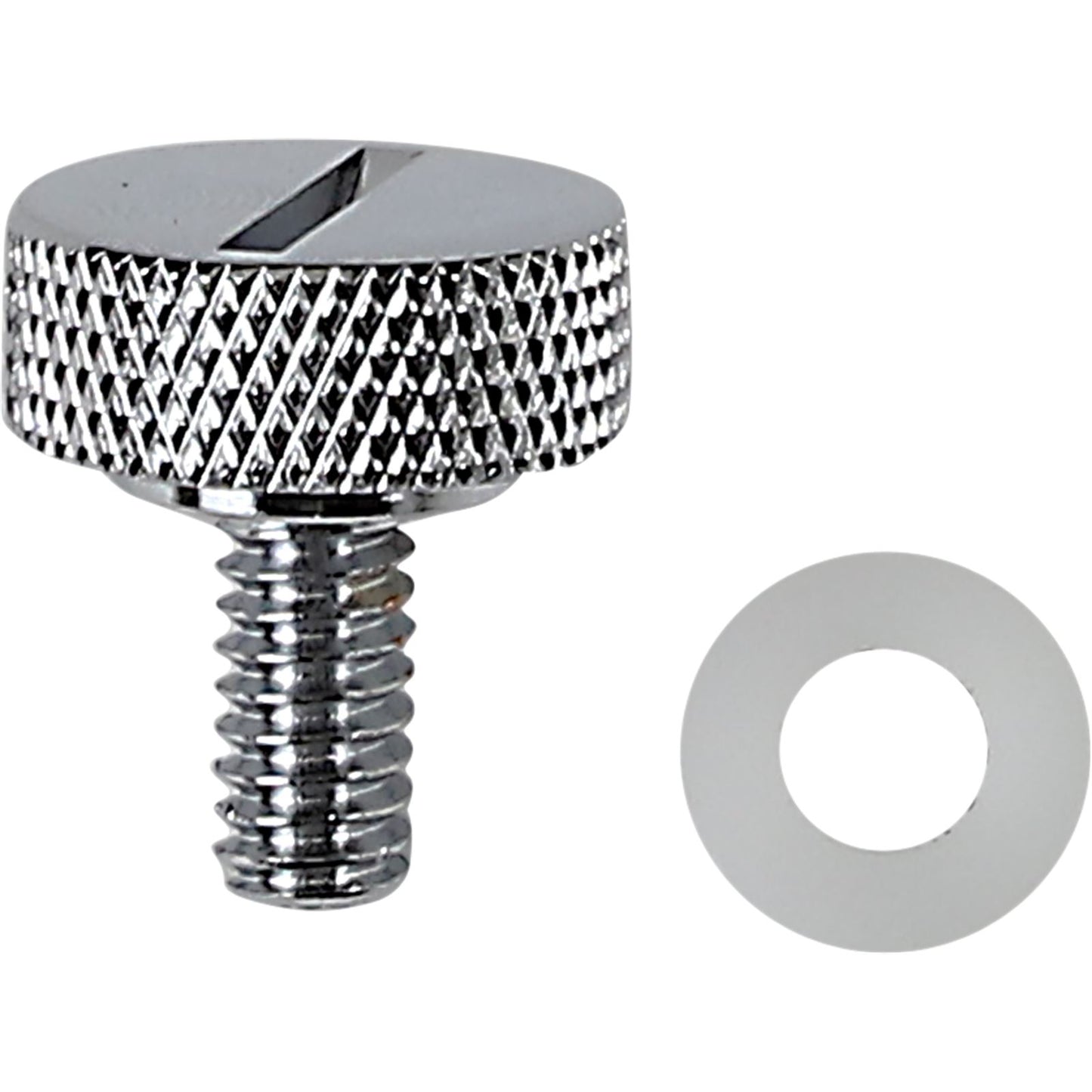 Drag Specialties Seat Knob - Chrome - Slotted - 1/4-20 0820-0146_1018439