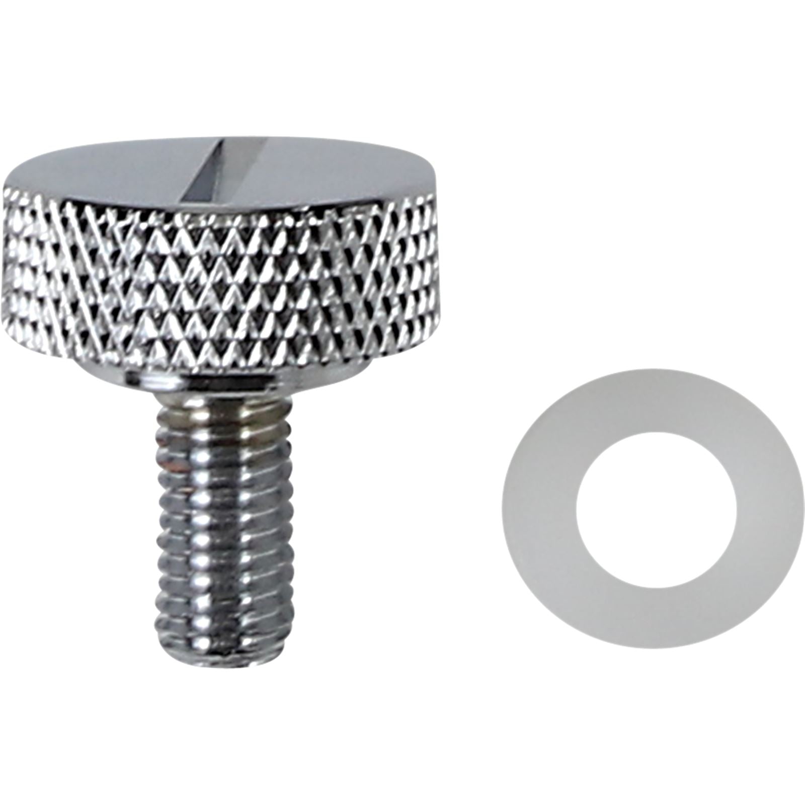 Drag Specialties Seat Knob - Chrome - Slotted - 1/4-28 0820-0150_1012432