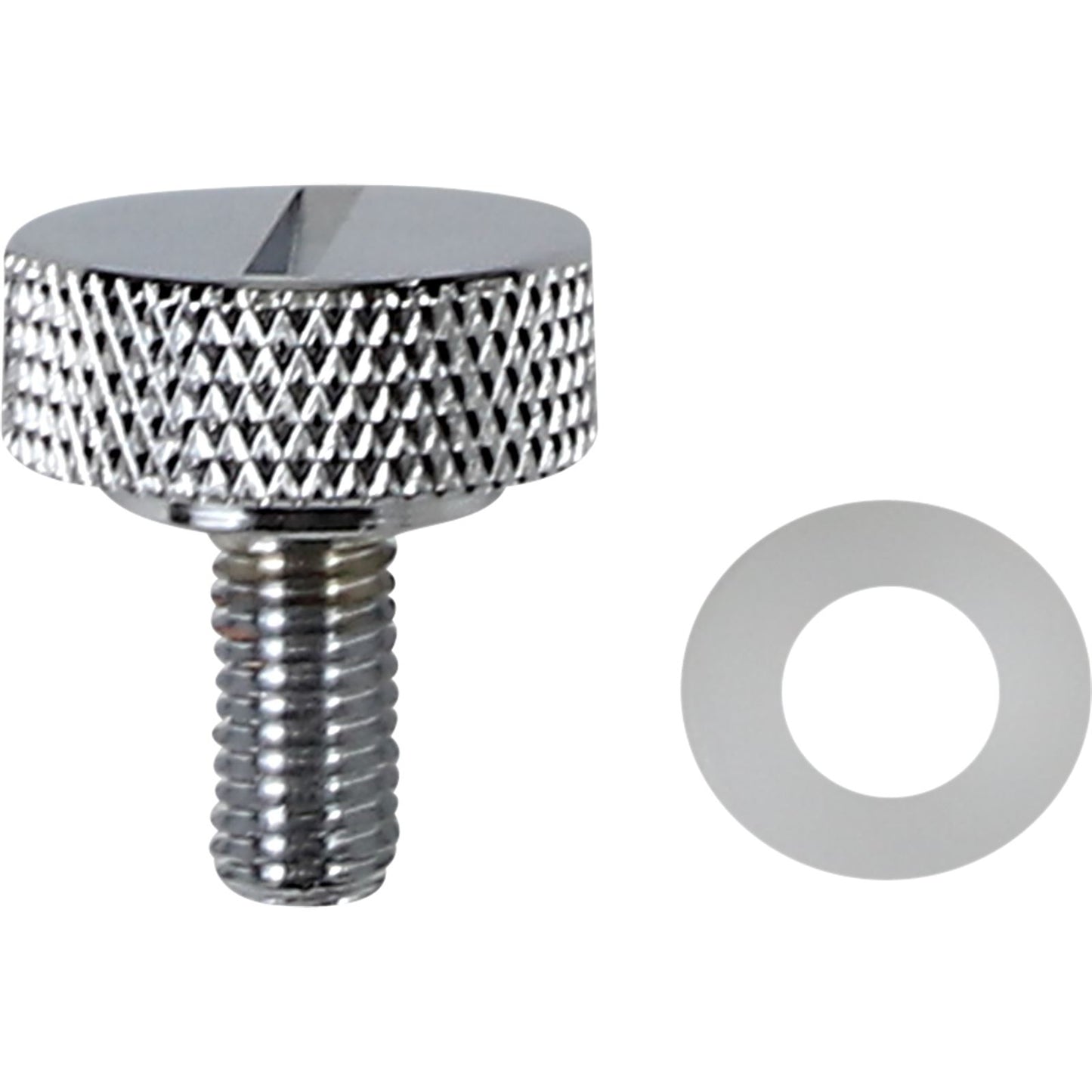 Drag Specialties Seat Knob - Chrome - Slotted - 1/4-28 0820-0150_1018443