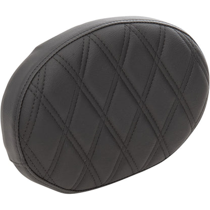 Drag Specialties Backrest Pad - Oval - Double Diamond - Black 0822-0428_1018421