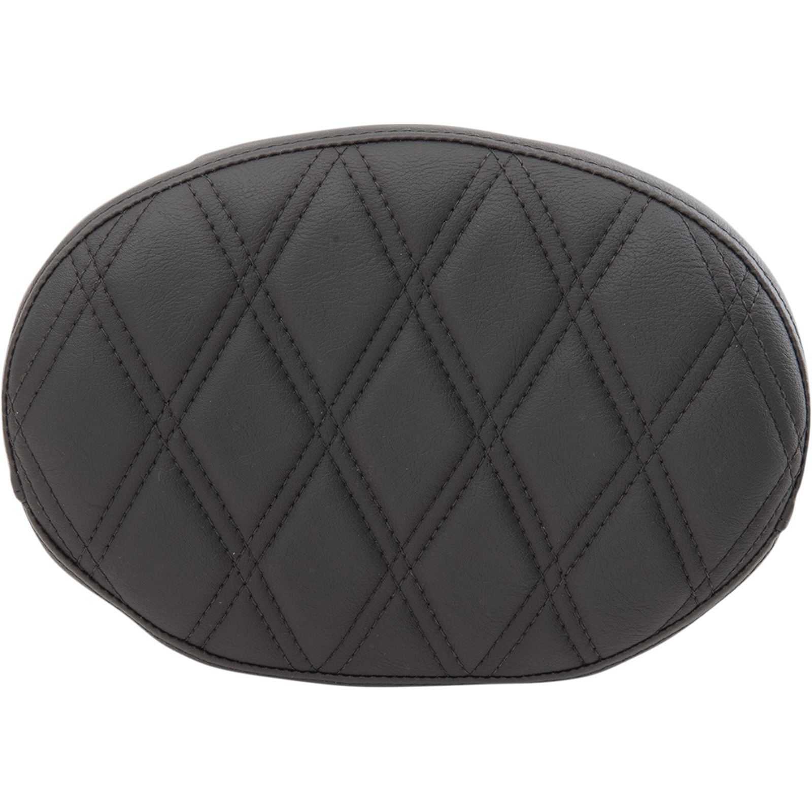 Drag Specialties Backrest Pad - Oval - Double Diamond - Black 0822-0428_1018422