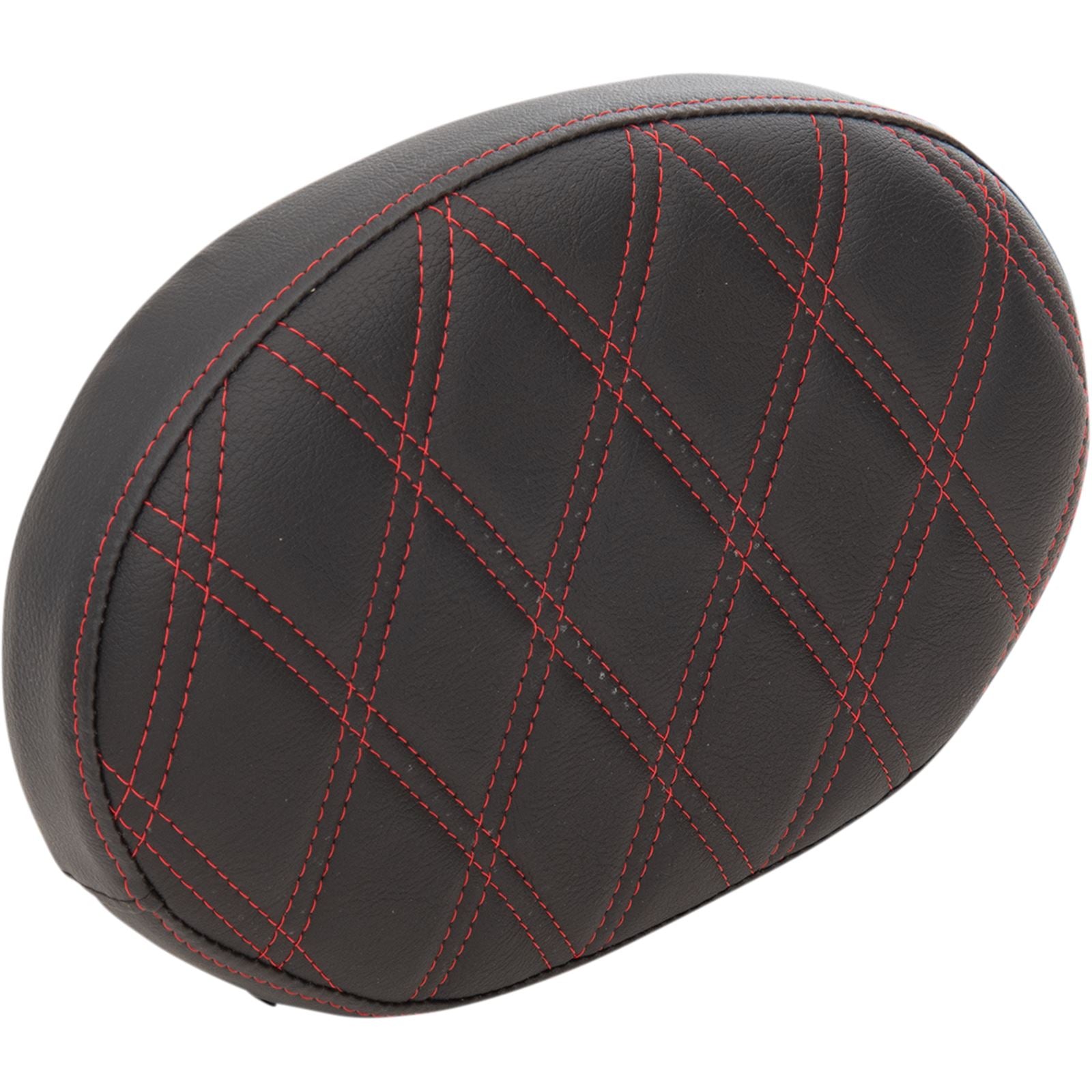 Drag Specialties Backrest Pad - Oval - Double Diamond - Red Thread 0822-0430_1018426