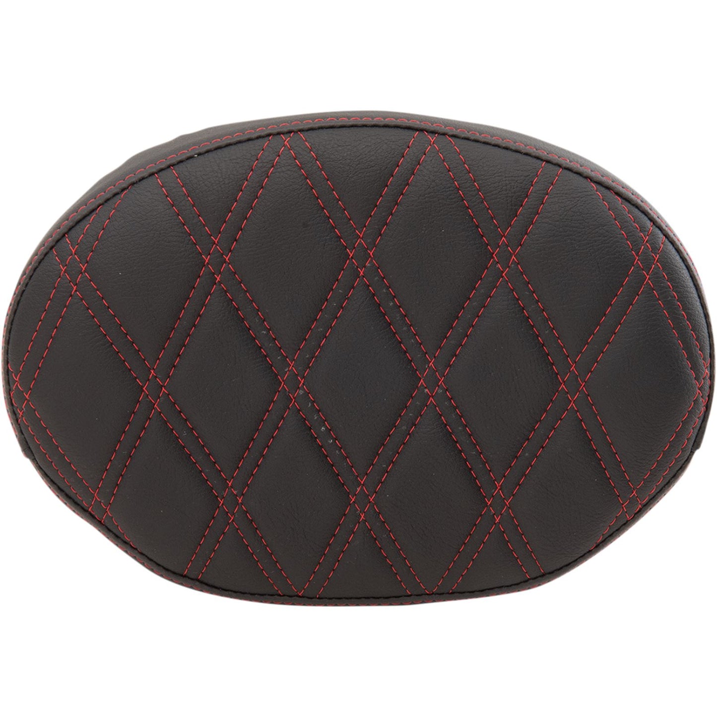 Drag Specialties Backrest Pad - Oval - Double Diamond - Red Thread 0822-0430_1018427
