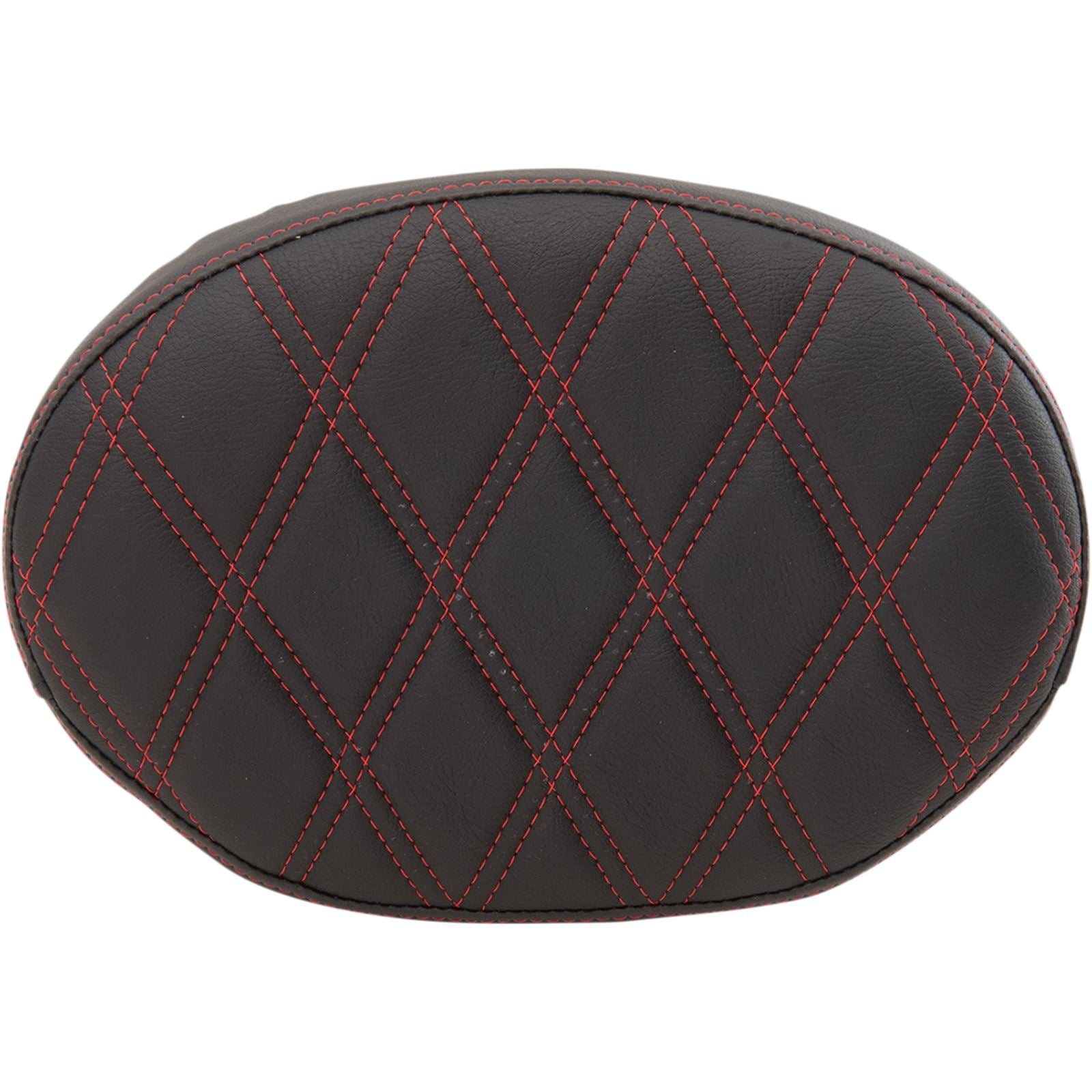 Drag Specialties Backrest Pad - Oval - Double Diamond - Red Thread 0822-0430_1018427