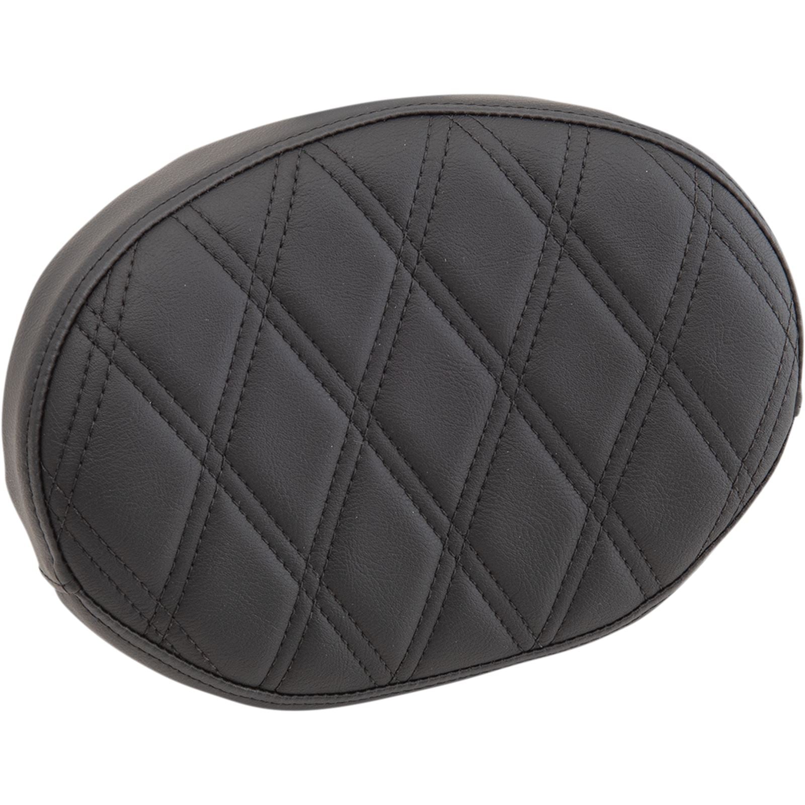 Drag Specialties Sissy Bar Pad - Double Diamond - Black - Oval 0822-0446_1011711