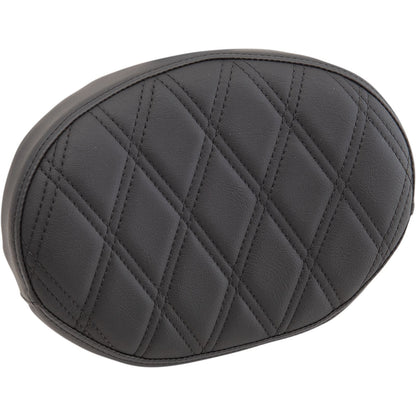 Drag Specialties Sissy Bar Pad - Double Diamond - Black - Oval 0822-0446_1018496