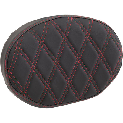 Drag Specialties Sissy Bar Pad - Double Diamond - Red - Oval 0822-0448_1012496