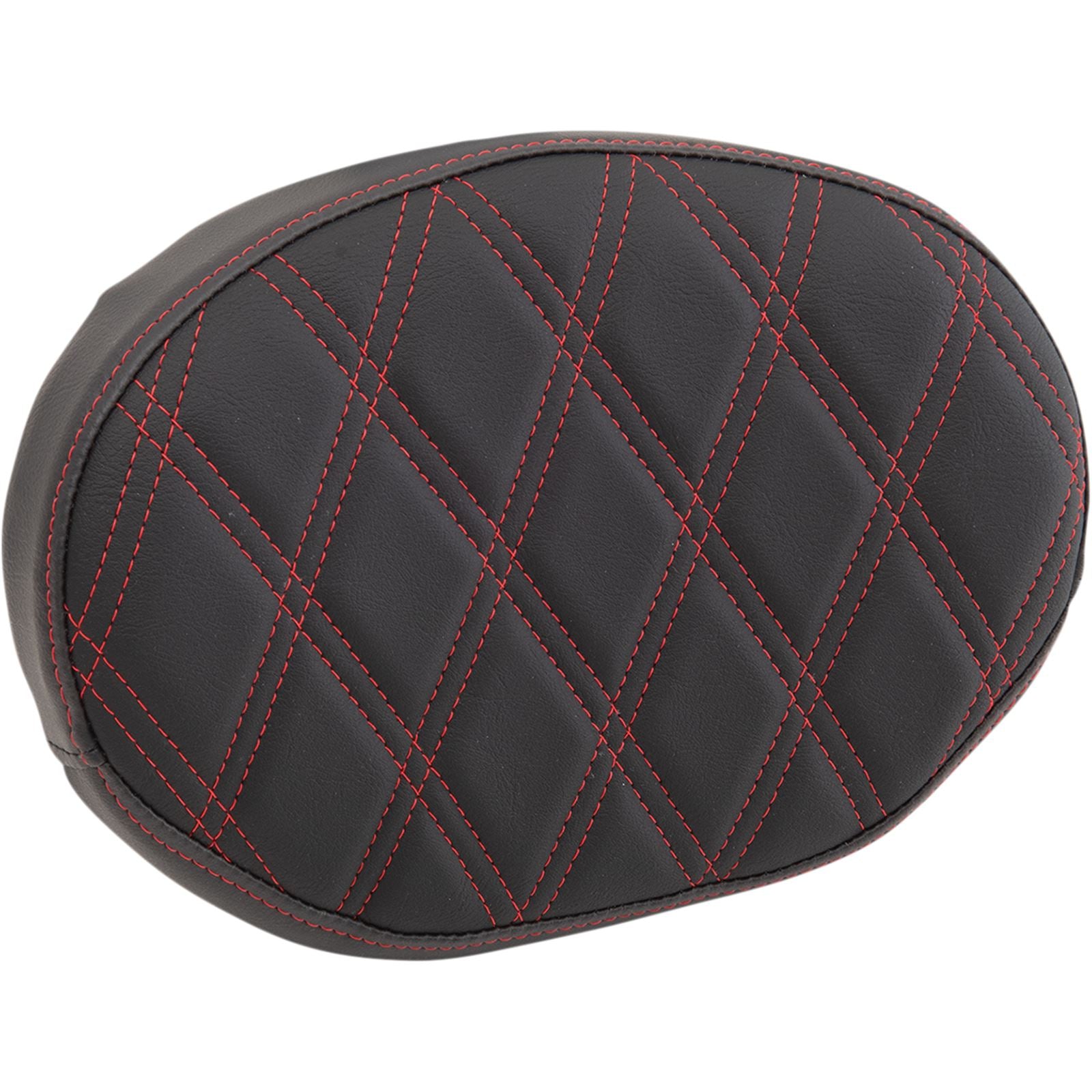 Drag Specialties Sissy Bar Pad - Double Diamond - Red - Oval 0822-0448_1018498