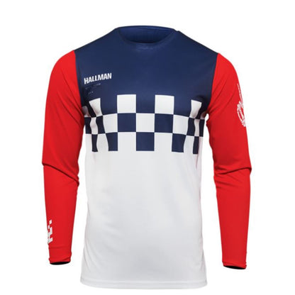 Thor Hallman Different Cheque Jersey - White/Red/Blue - 2XL 2910-6581_837521