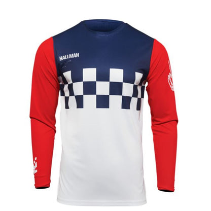 Thor Hallman Different Cheque Jersey - White/Red/Blue - 3XL 2910-6607_837575