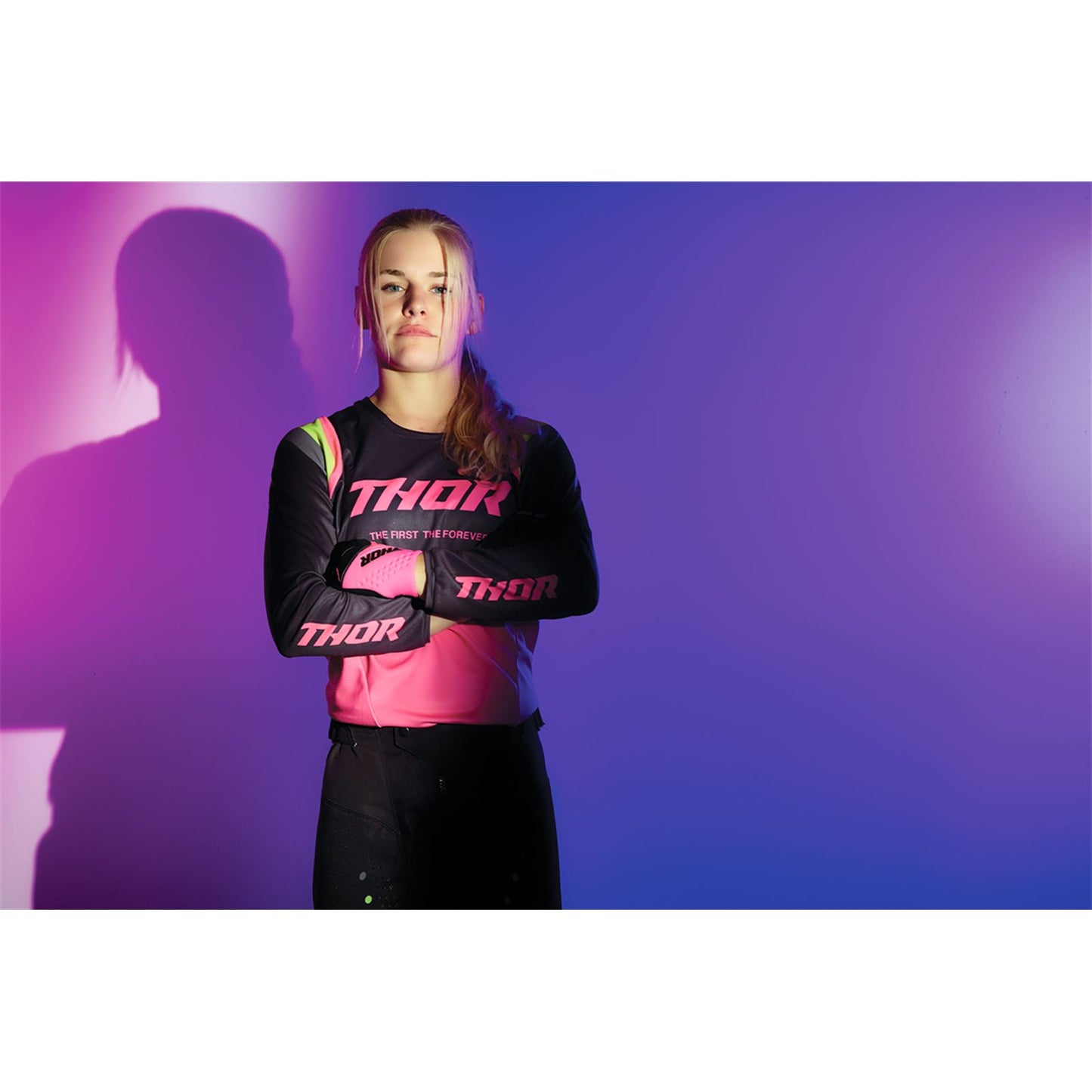 Thor Women's Pulse REV Jersey - Charcoal/Pink - Medium 2911-0239_1055544